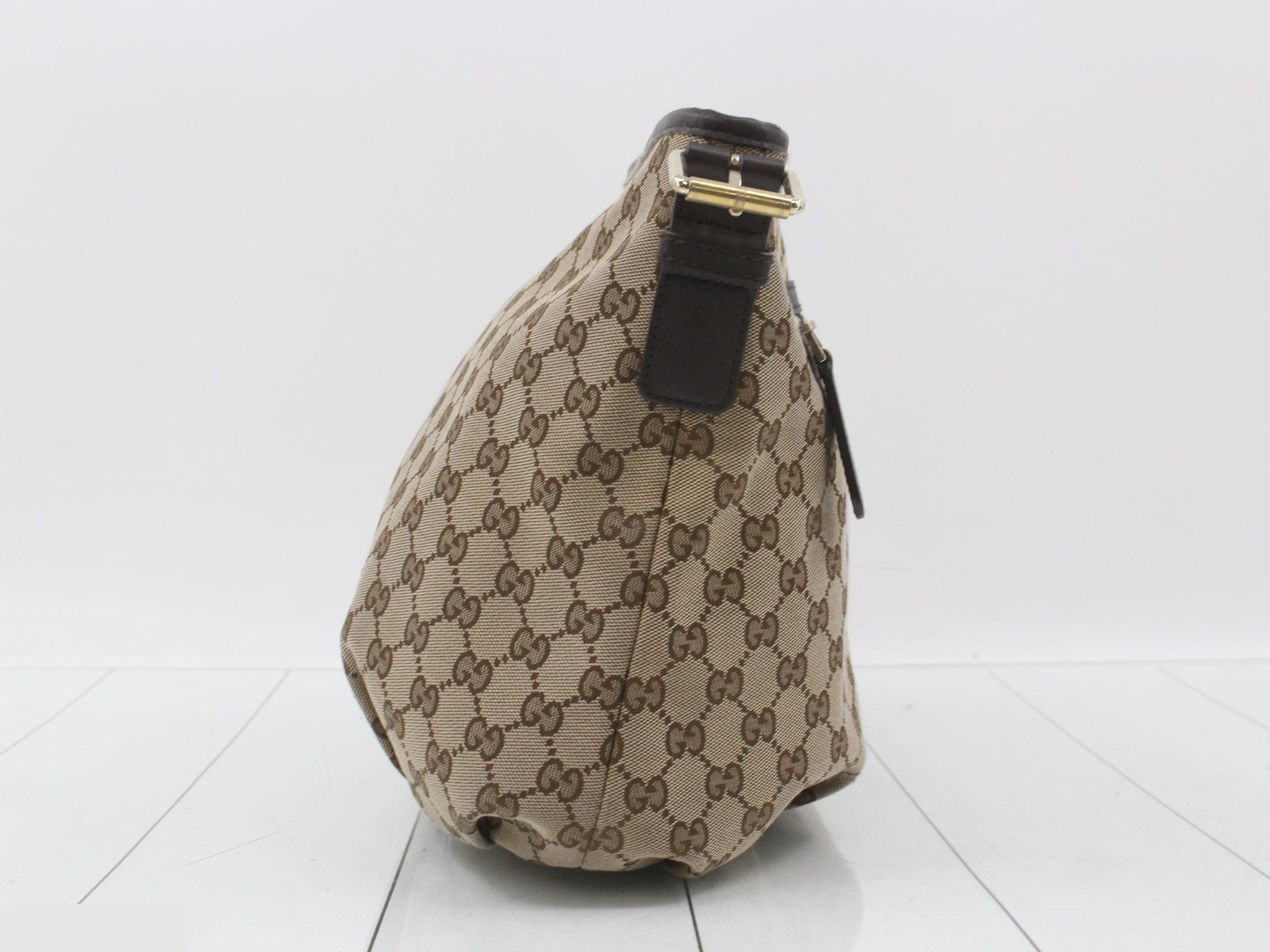 Canvas Shoulder Bag, Brown, 388930, 527066 — view 4