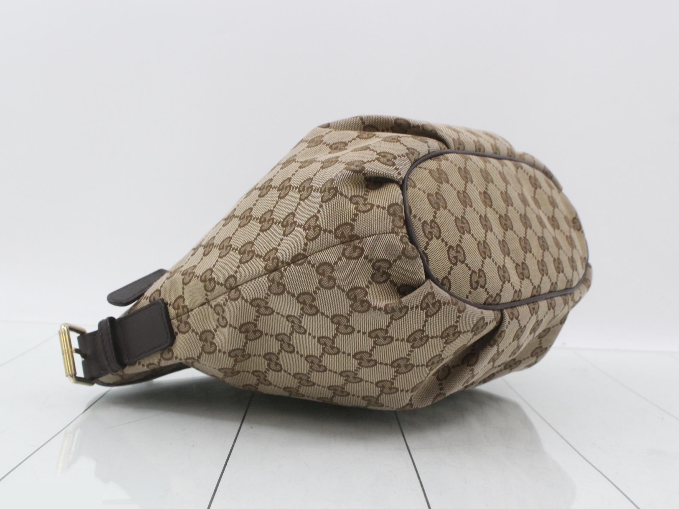Canvas Shoulder Bag, Brown, 388930, 527066 — view 5
