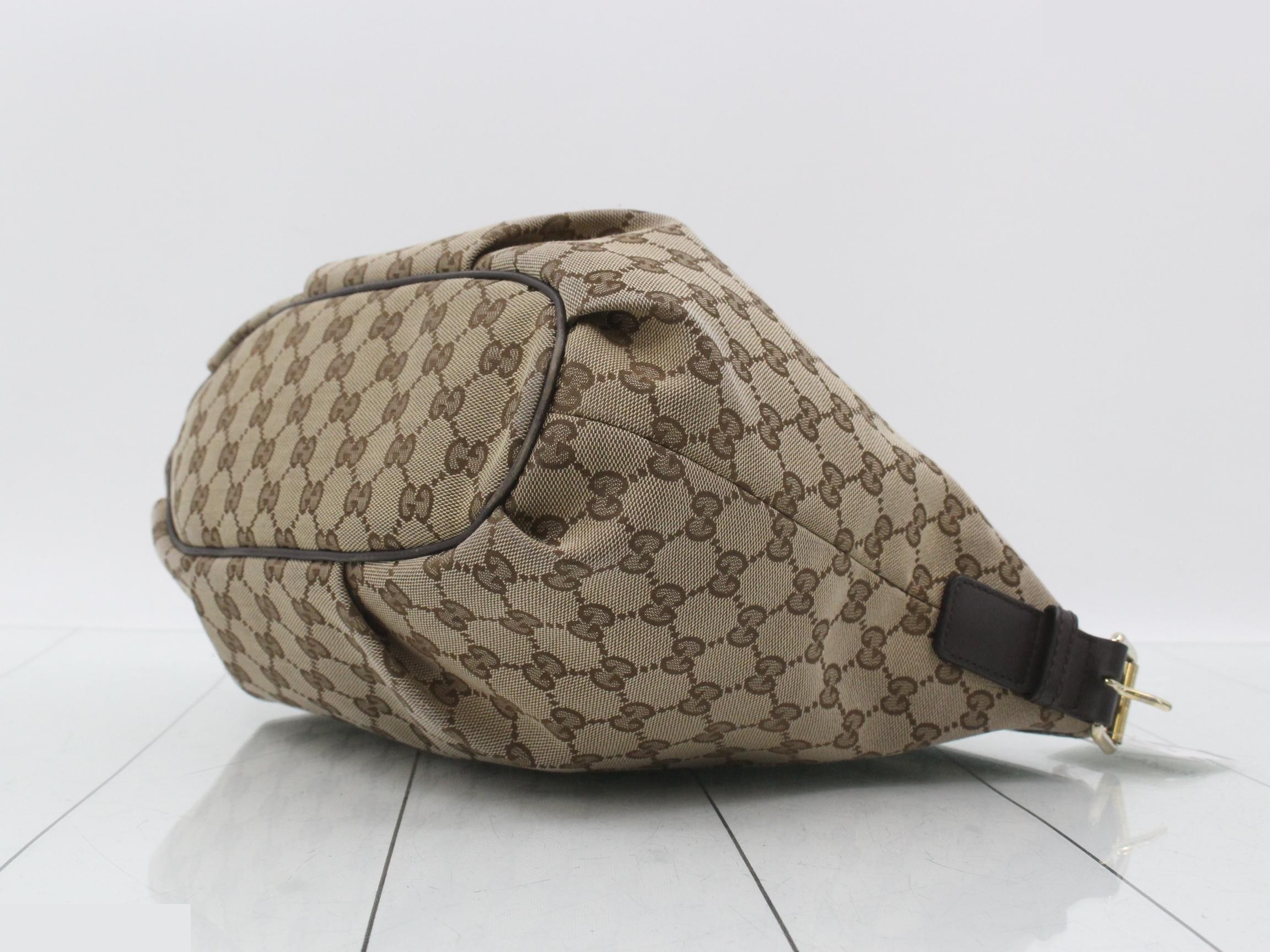 Canvas Shoulder Bag, Brown, 388930, 527066 — view 6