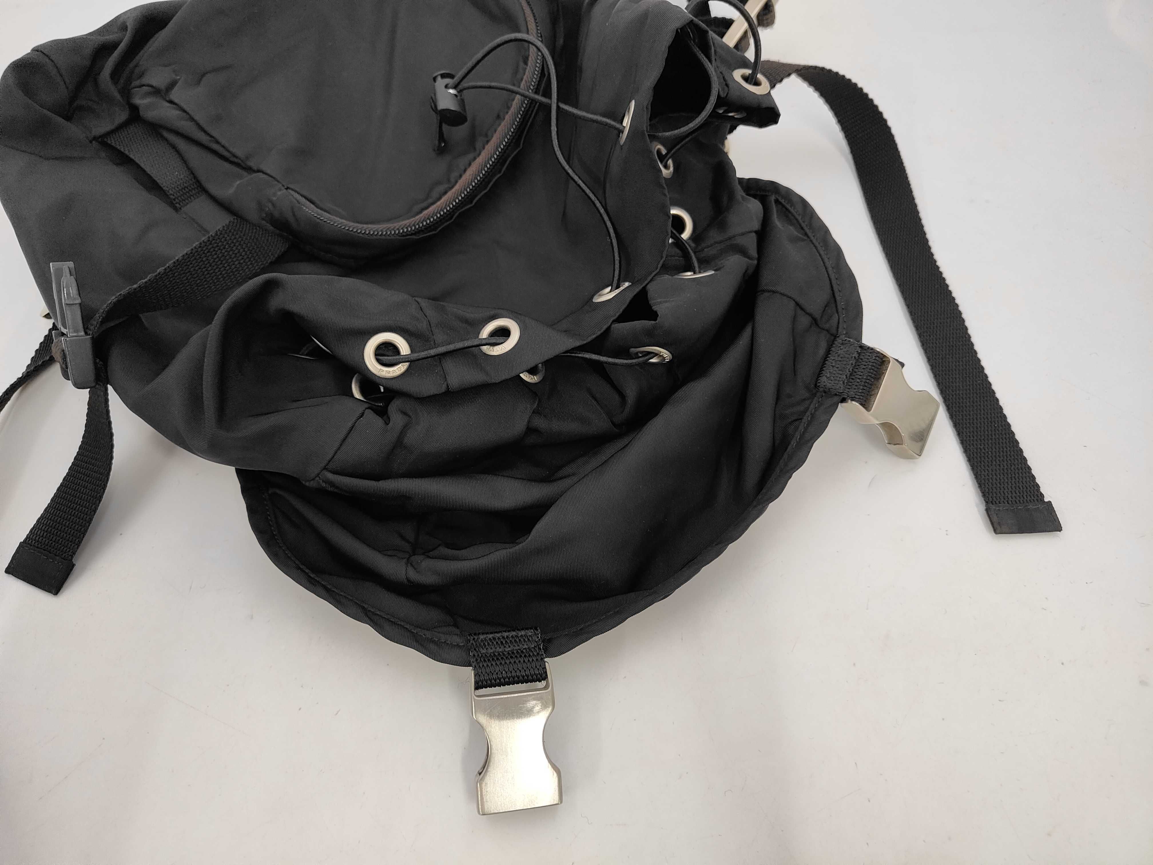 nylon backpack with triangular logo, black. — view 11