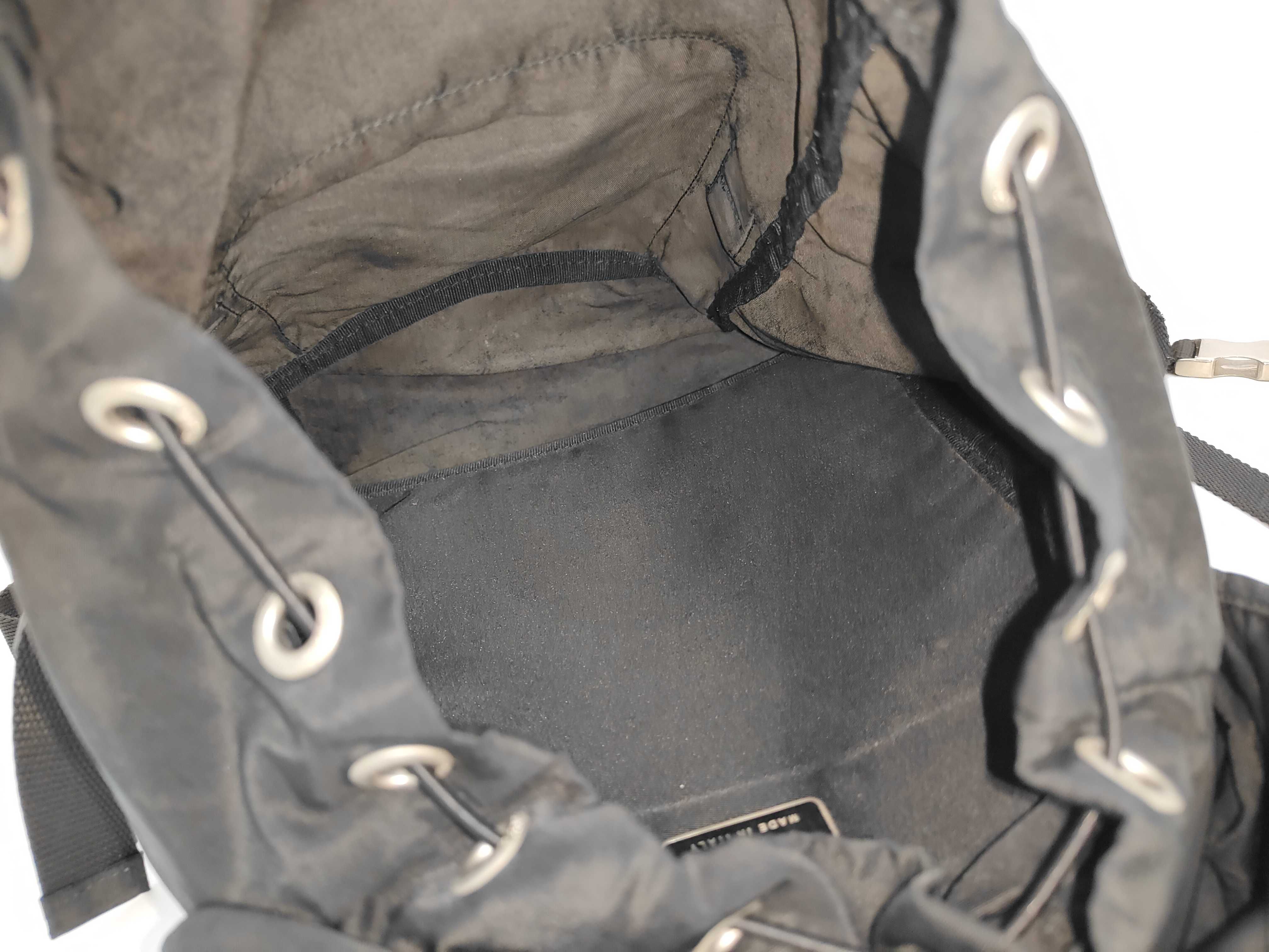 nylon backpack with triangular logo, black. — view 9