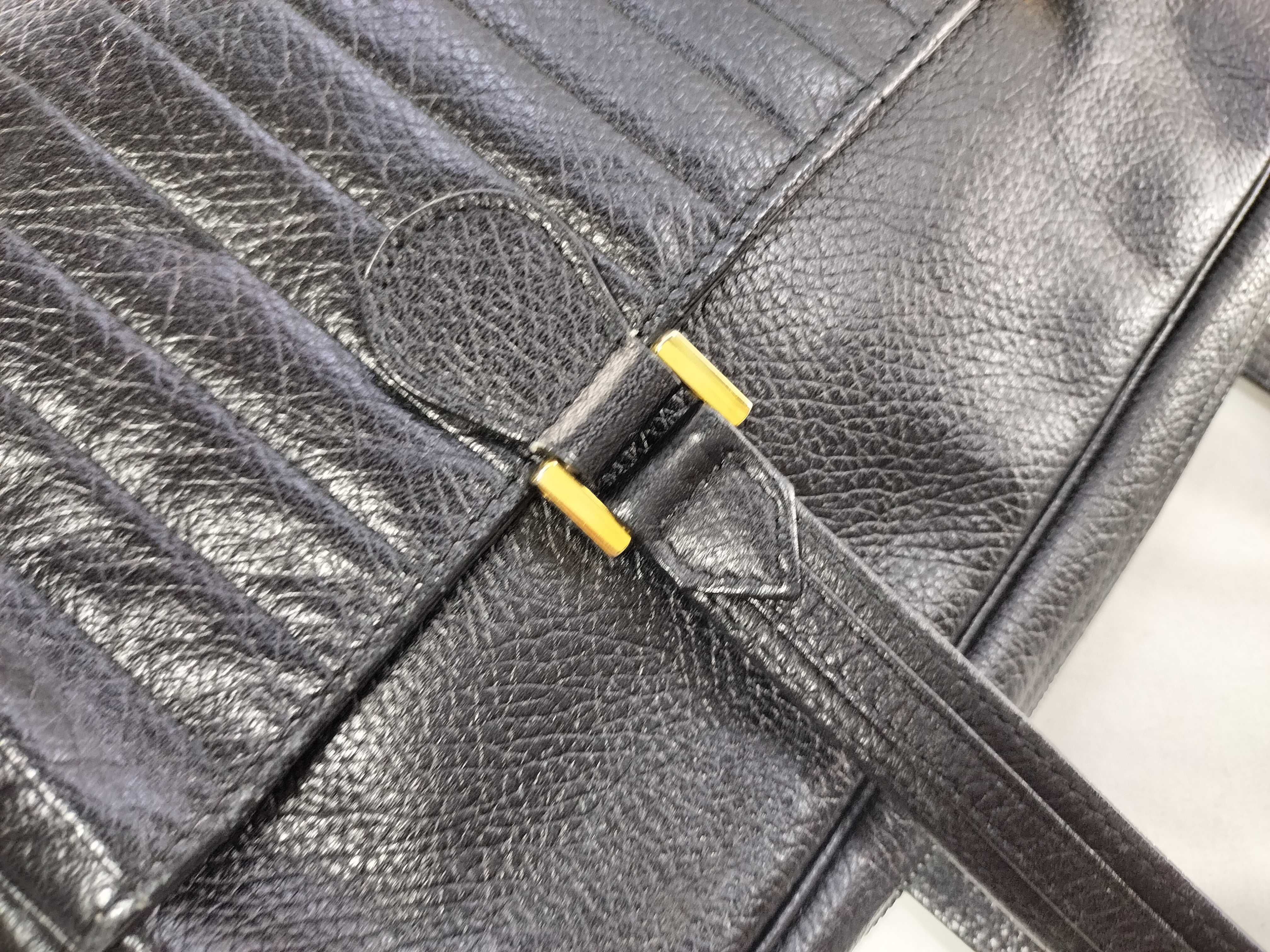 old leather tote bag — view 5