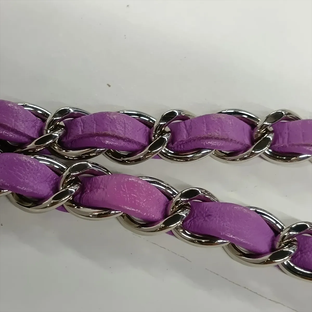 Mini Matelassé 17 Lambskin Single Flap Single Chain Bag, Purple, Silver Hardware, 29349685, Serial Number 29, A35200 — view 11