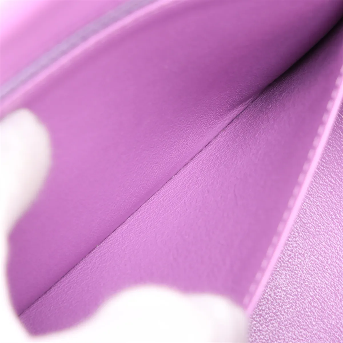 Mini Matelassé 17 Lambskin Single Flap Single Chain Bag, Purple, Silver Hardware, 29349685, Serial Number 29, A35200 — view 8
