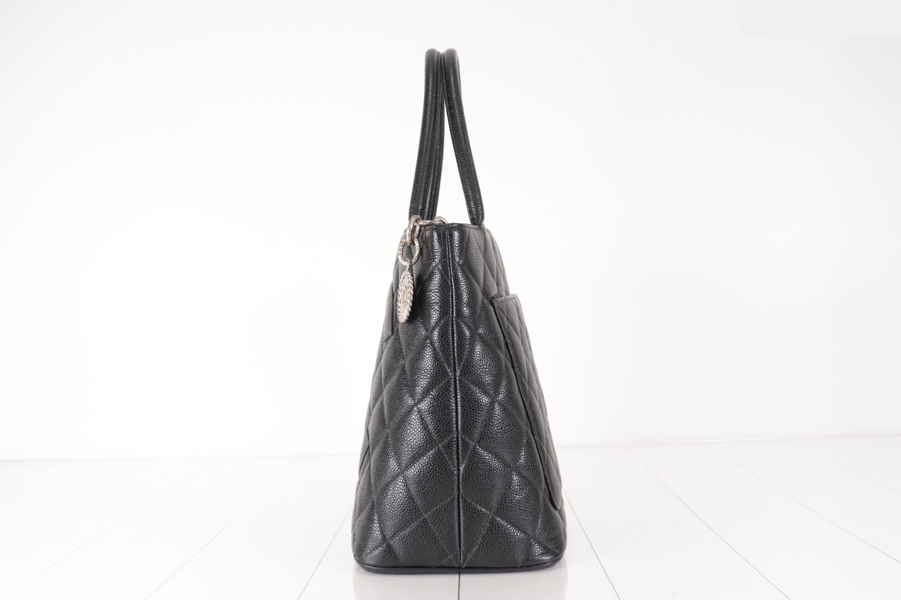 Caviar Reissue Tote Bag, Silver Hardware, Series 6 — view 4