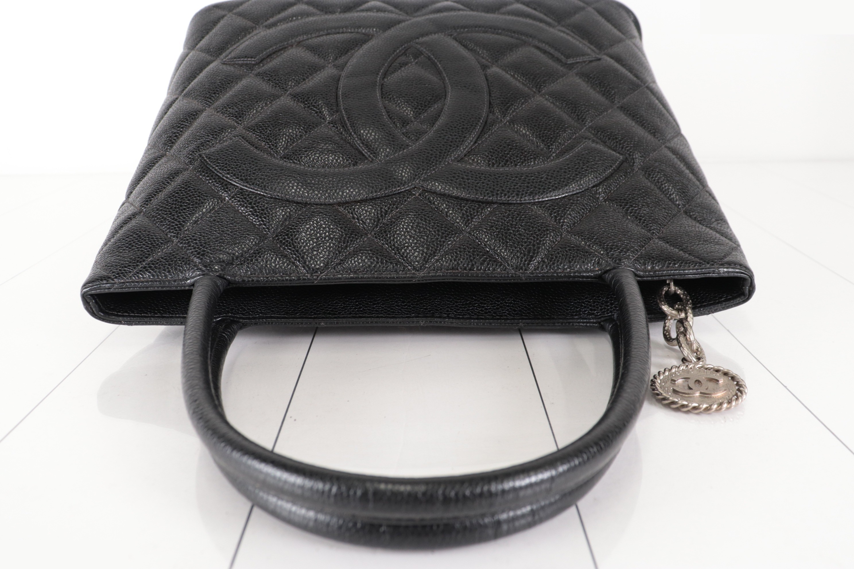 Caviar Reissue Tote Bag, Silver Hardware, Series 6 — view 6