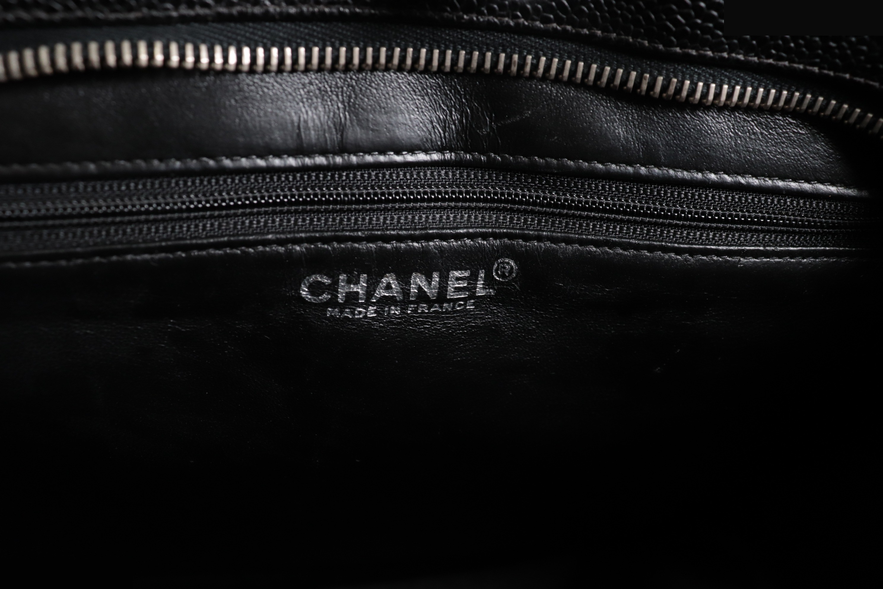 Caviar Reissue Tote Bag, Silver Hardware, Series 6 — view 8