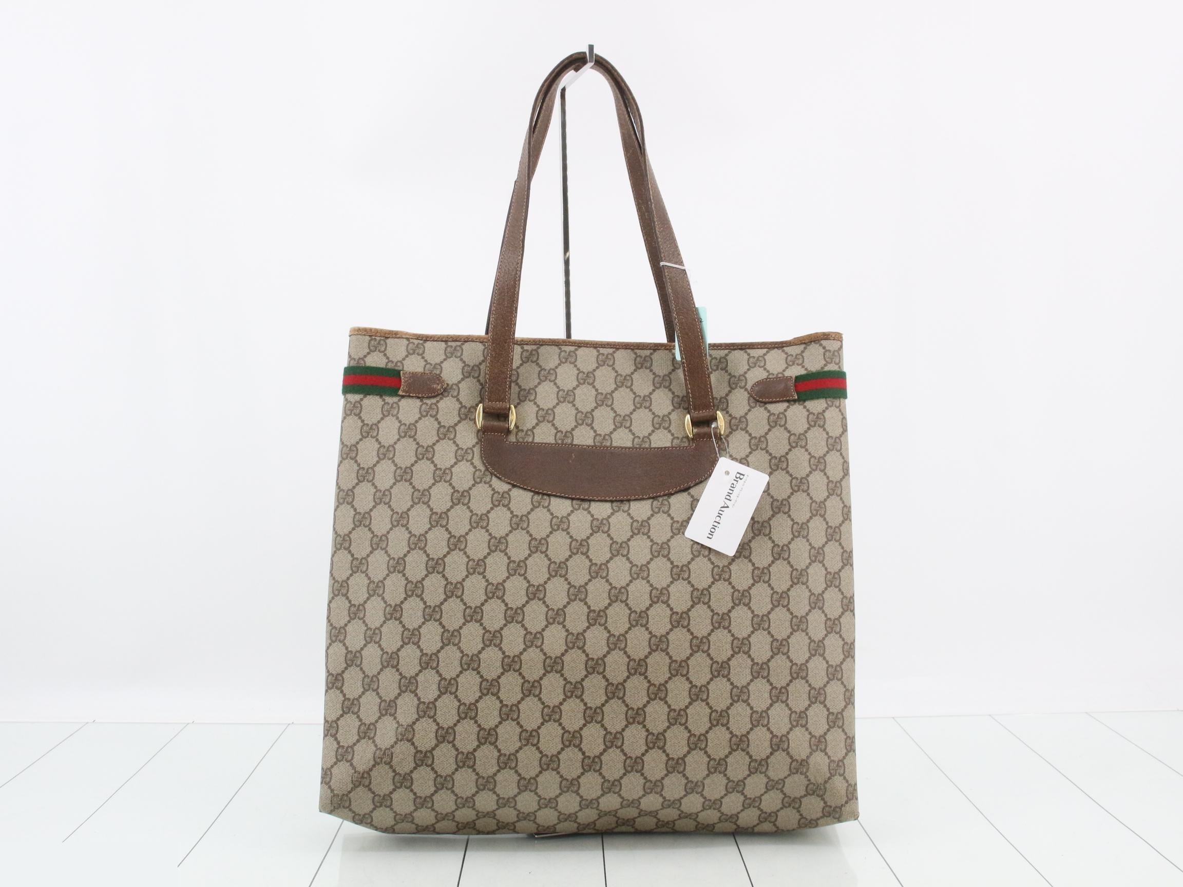 GG Supreme Sherry Line Old Gucci Tote Bag — view 2