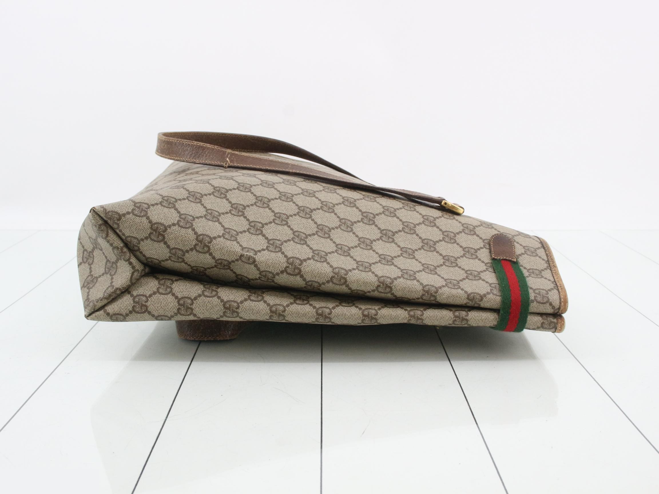 GG Supreme Sherry Line Old Gucci Tote Bag — view 3