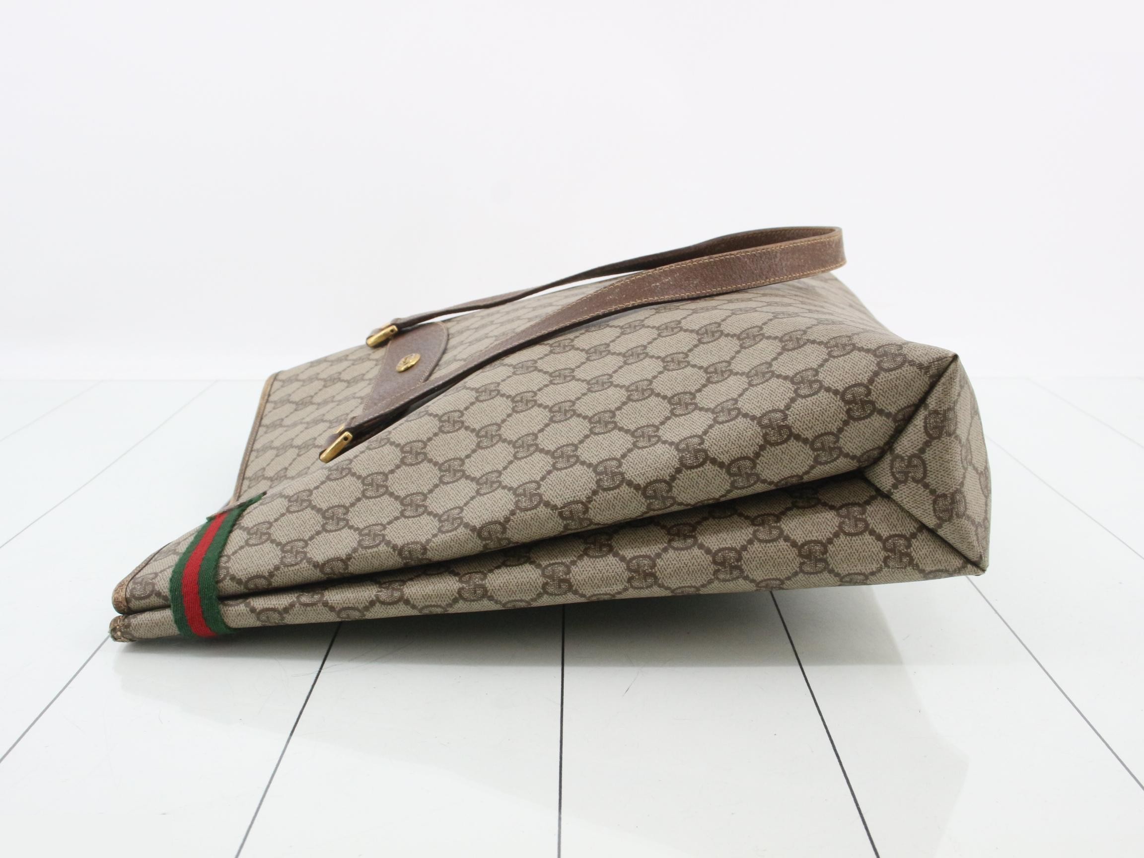 GG Supreme Sherry Line Old Gucci Tote Bag — view 4