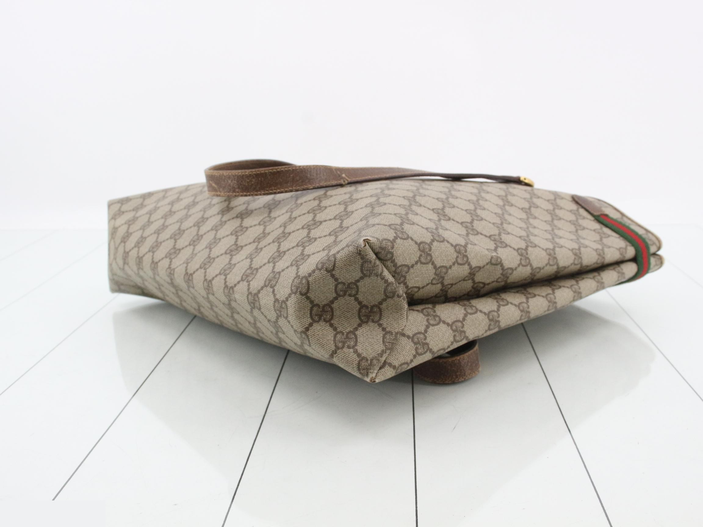 GG Supreme Sherry Line Old Gucci Tote Bag — view 6