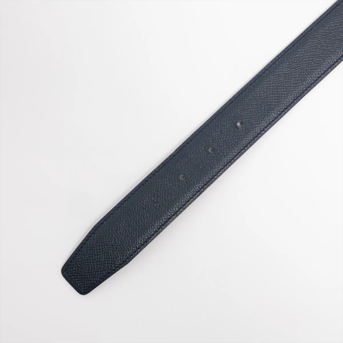 H Belt X:1994 Belt 70 Leather Black x Navy — view 3