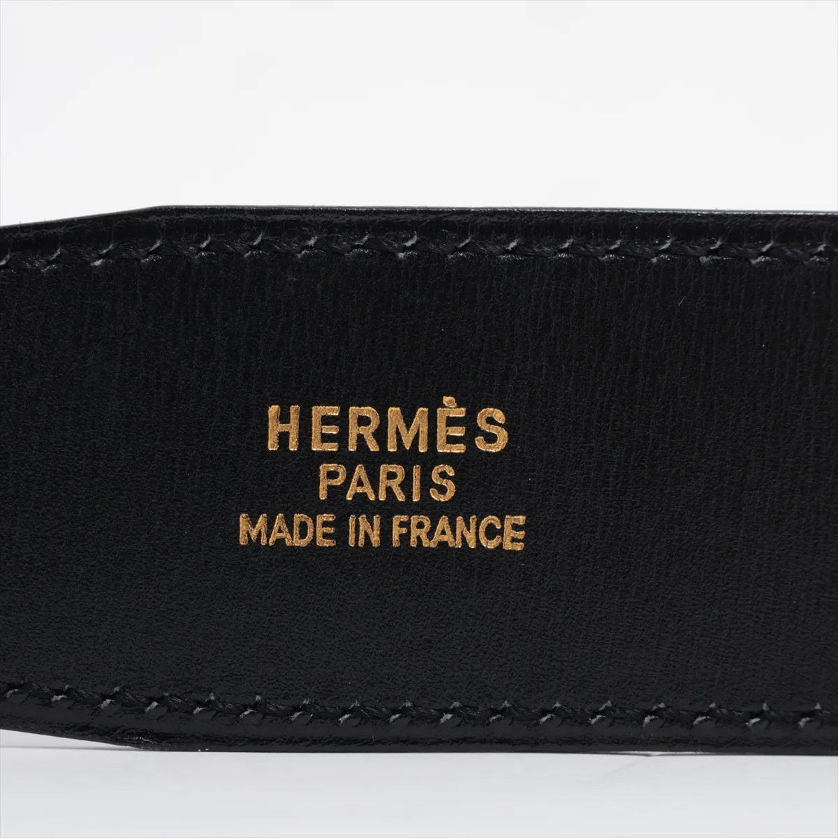 H Belt X:1994 Belt 70 Leather Black x Navy — view 5