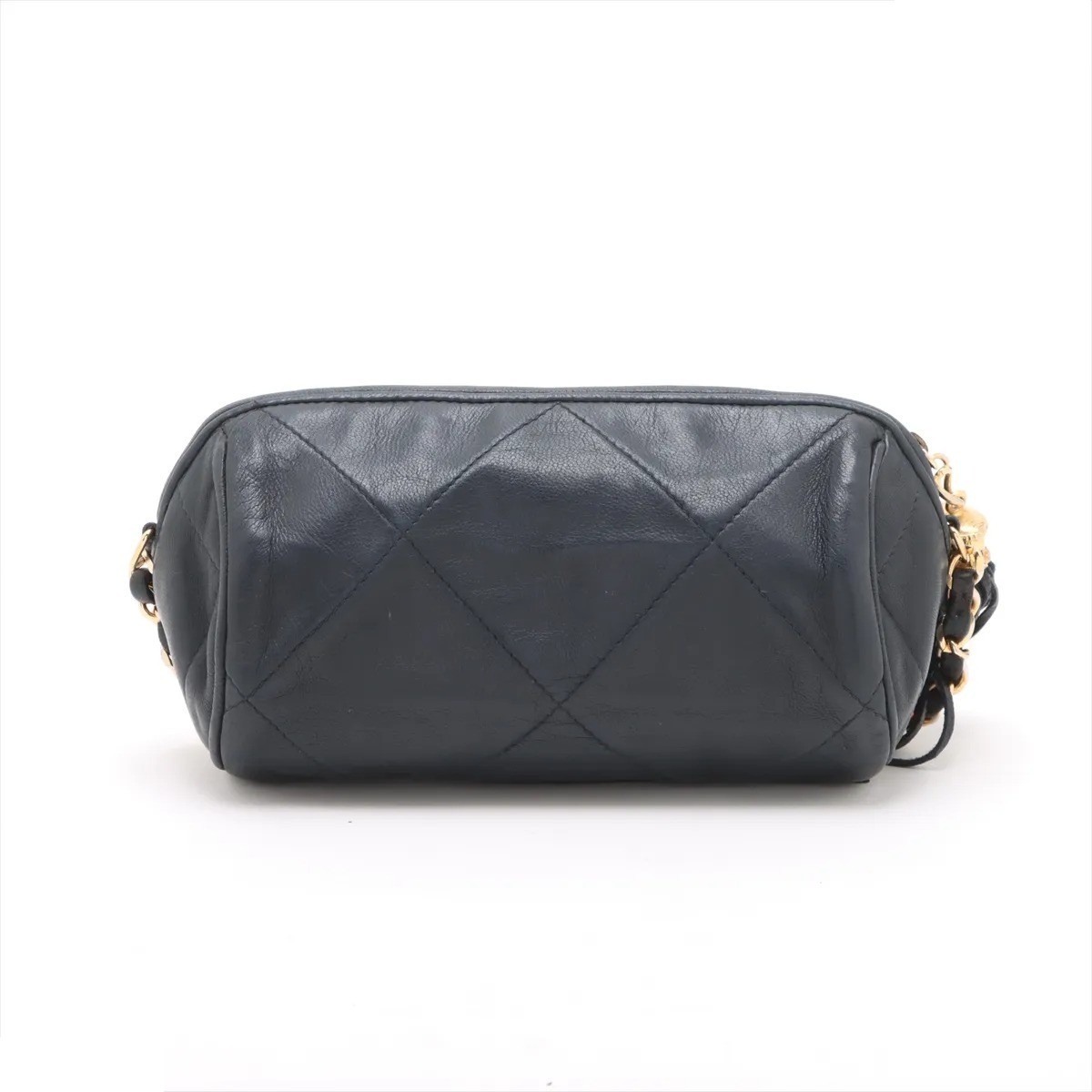 Matelassé lambskin chain shoulder bag with fringe (series number 0) — view 2