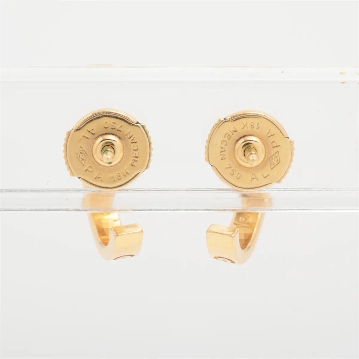Mini Love Earrings, 750 (Yellow Gold), 3.7g, SG4249. Metal has — view 3