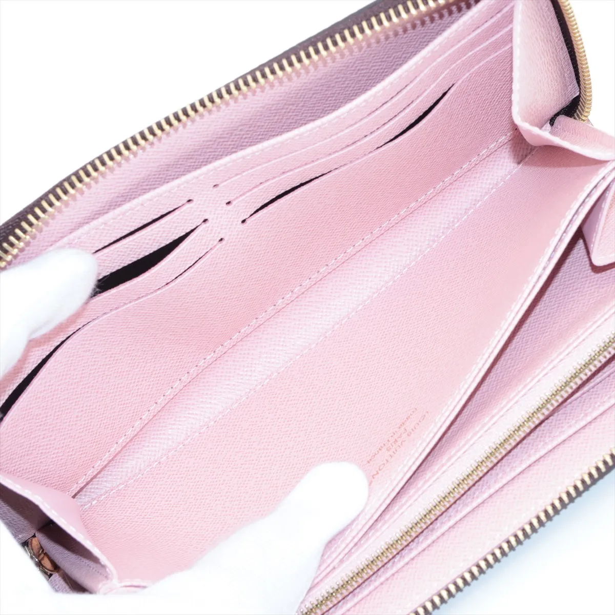 Monogram Zippy Wallet M41894 Rose Ballerine Round Zip Wallet (RFID detected) — view 5