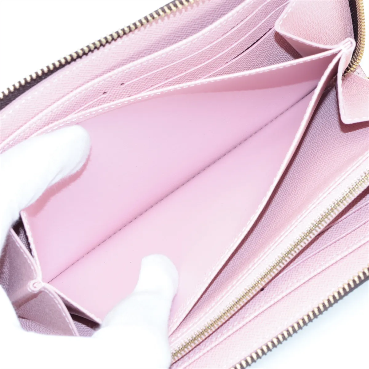 Monogram Zippy Wallet M41894 Rose Ballerine Round Zip Wallet (RFID detected) — view 6