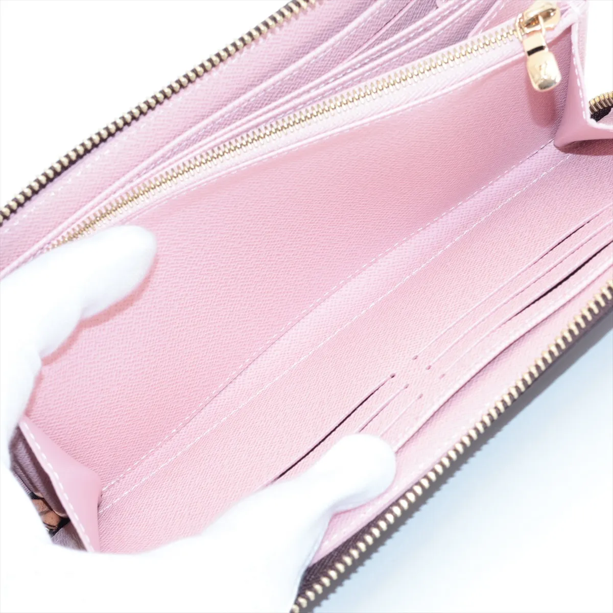 Monogram Zippy Wallet M41894 Rose Ballerine Round Zip Wallet (RFID detected) — view 8