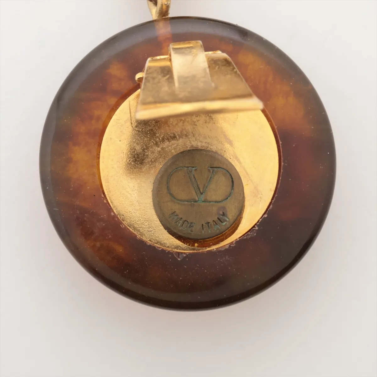 earrings (for both ears), resin, brown, — view 5