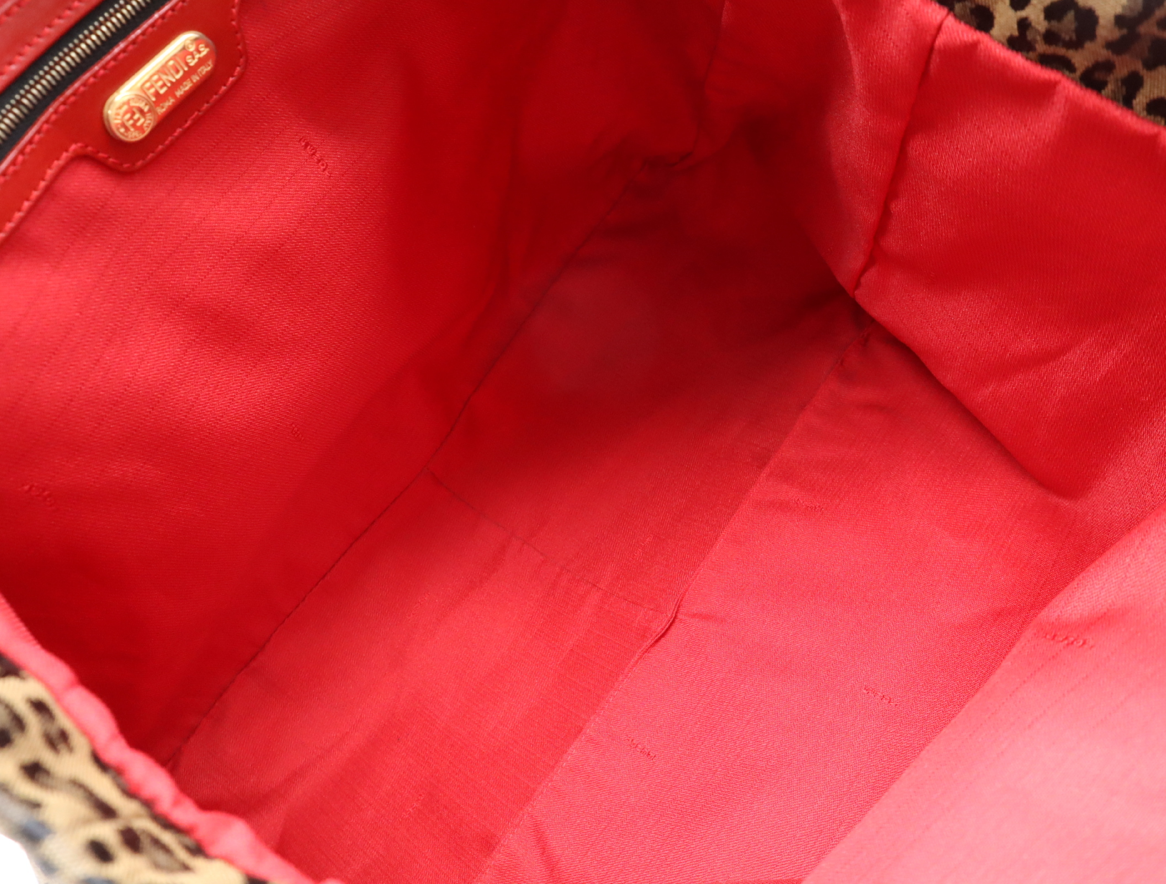 canvas leopard print handbag — view 14