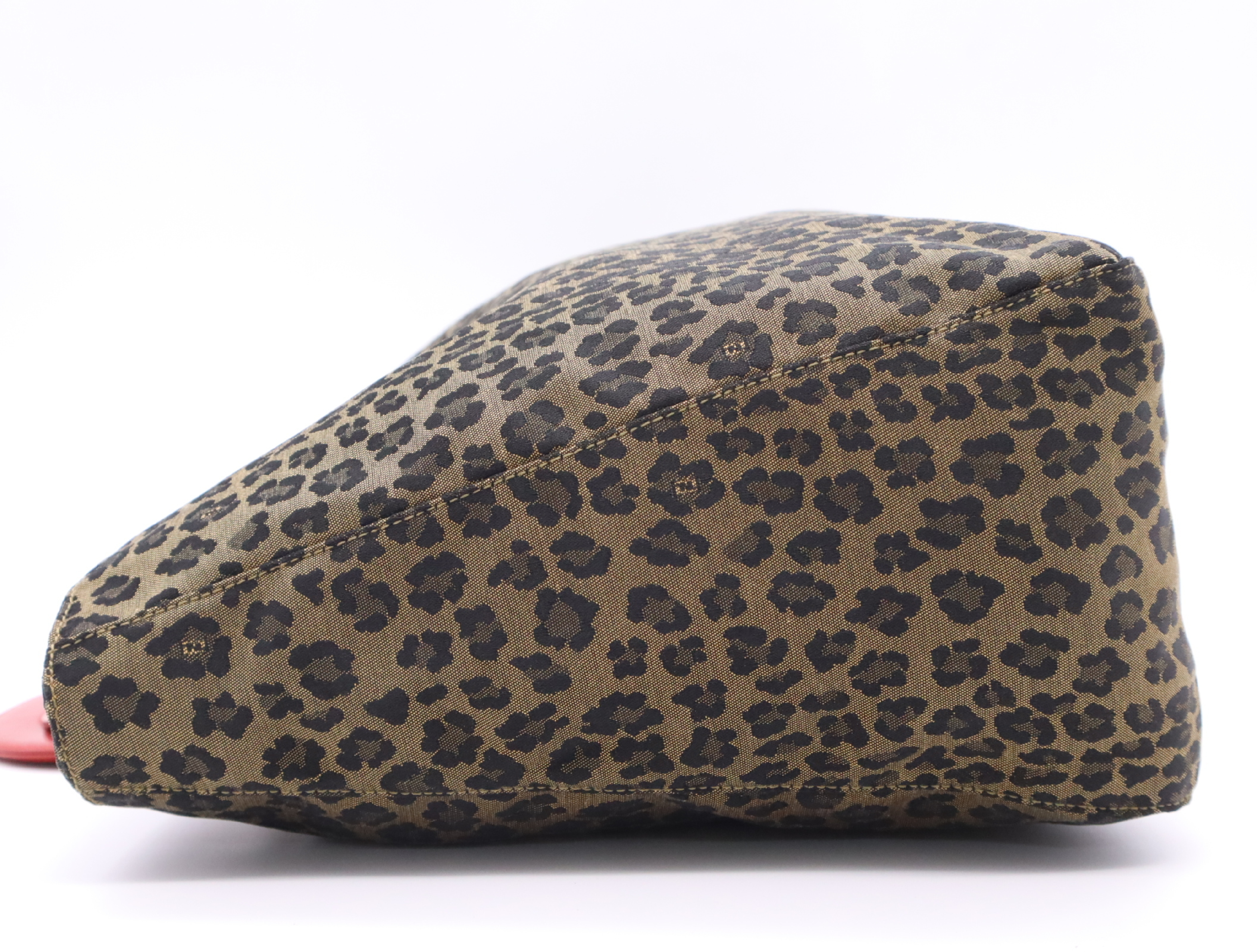 canvas leopard print handbag — view 3