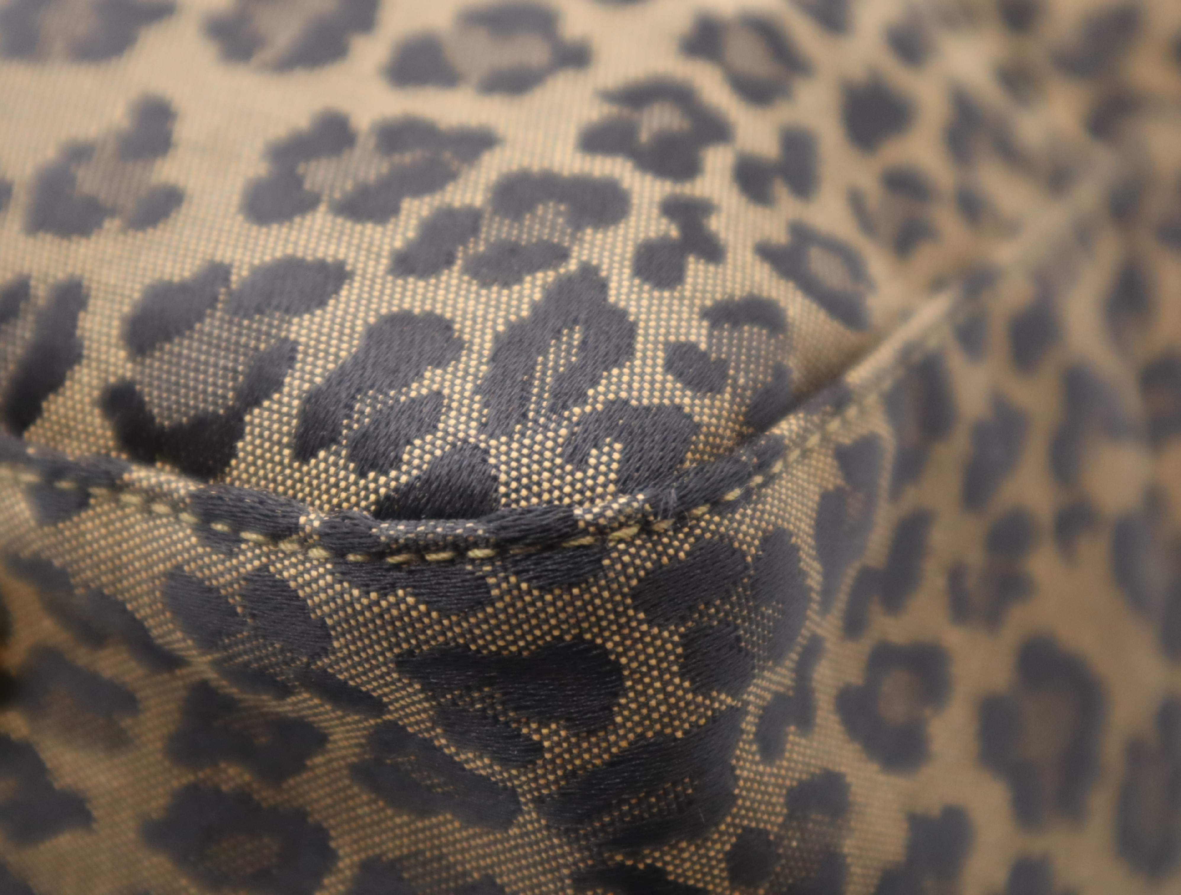 canvas leopard print handbag — view 7