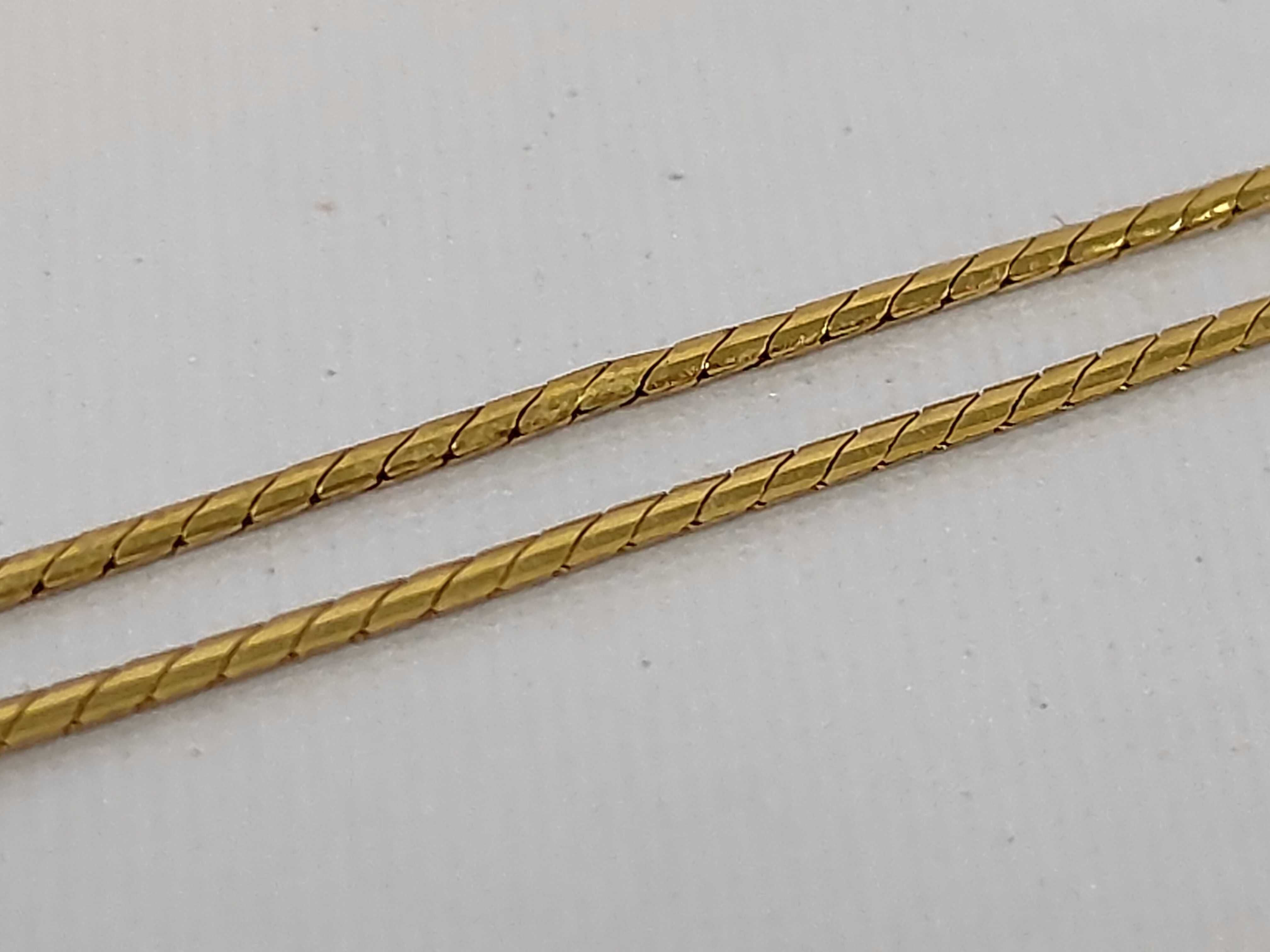 G-logo heart ribbon rhinestone gold necklace — view 5