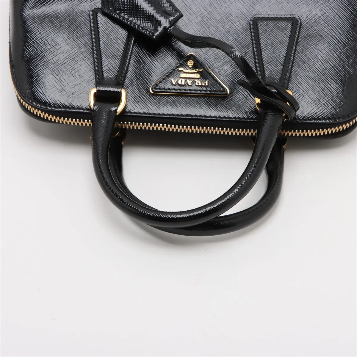 patent leather 2WAY handbag black — view 5