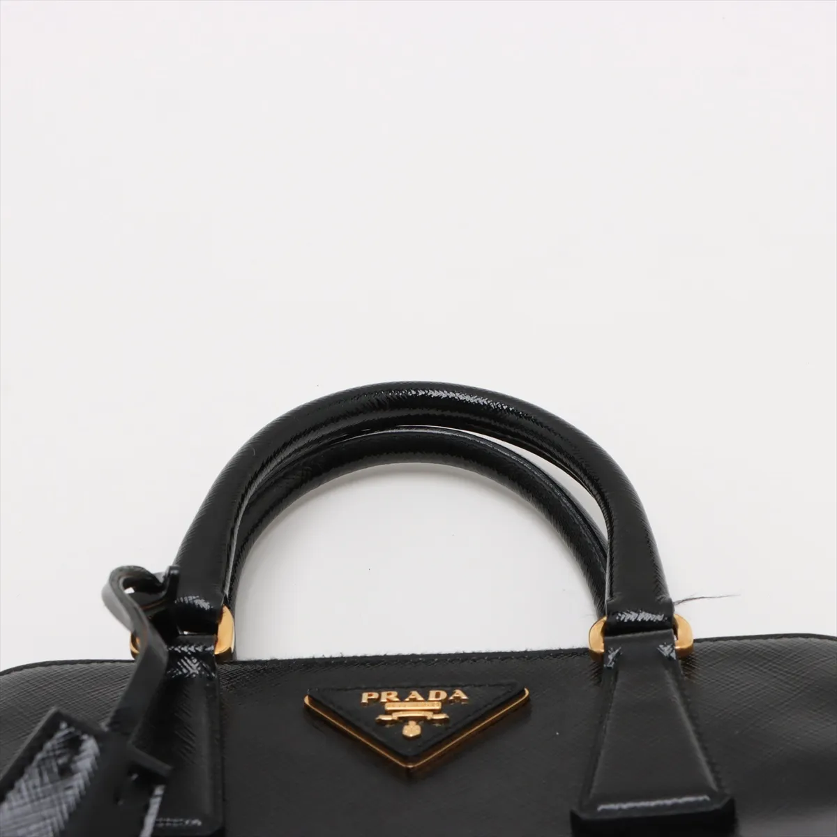 patent leather 2WAY handbag black — view 6