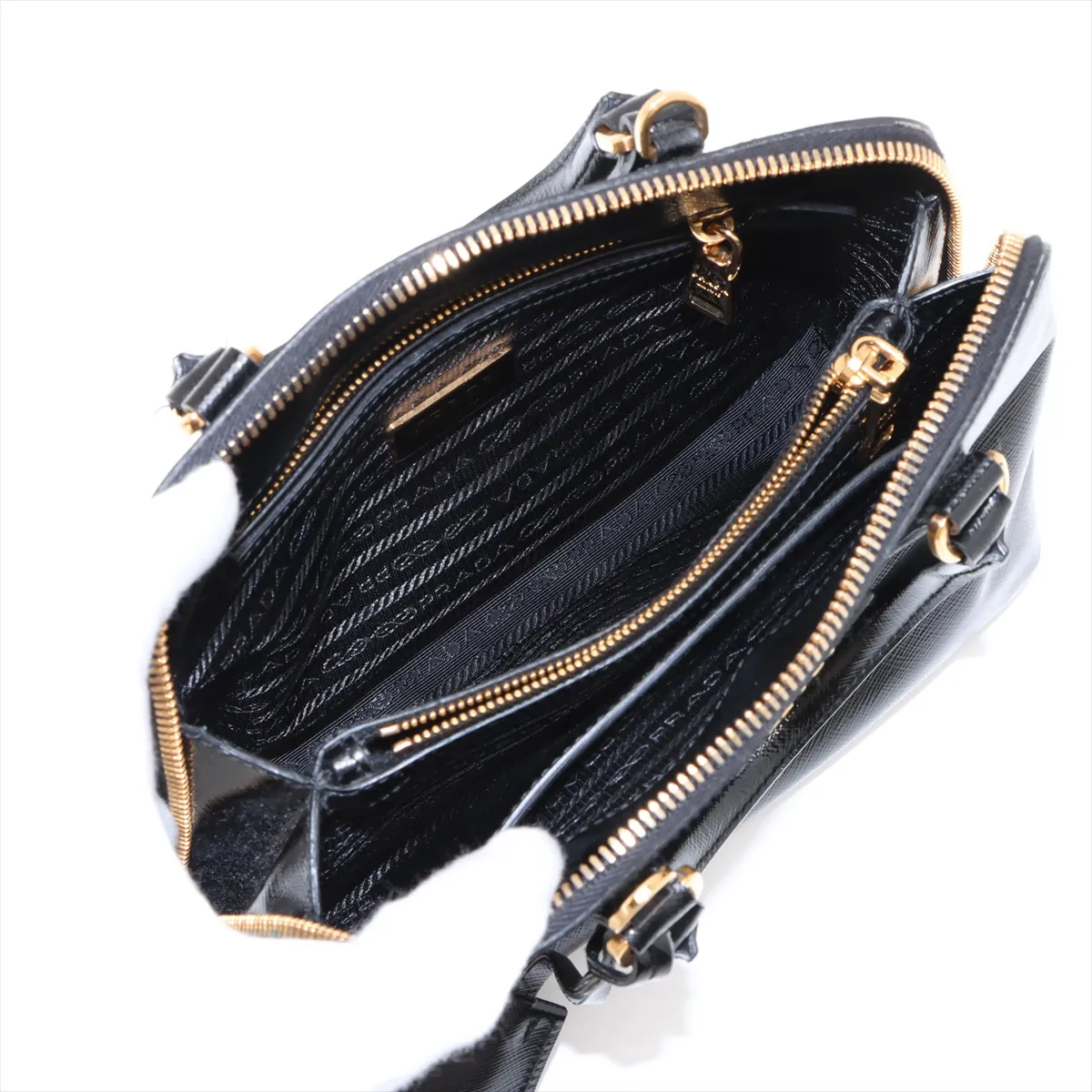 patent leather 2WAY handbag black — view 8
