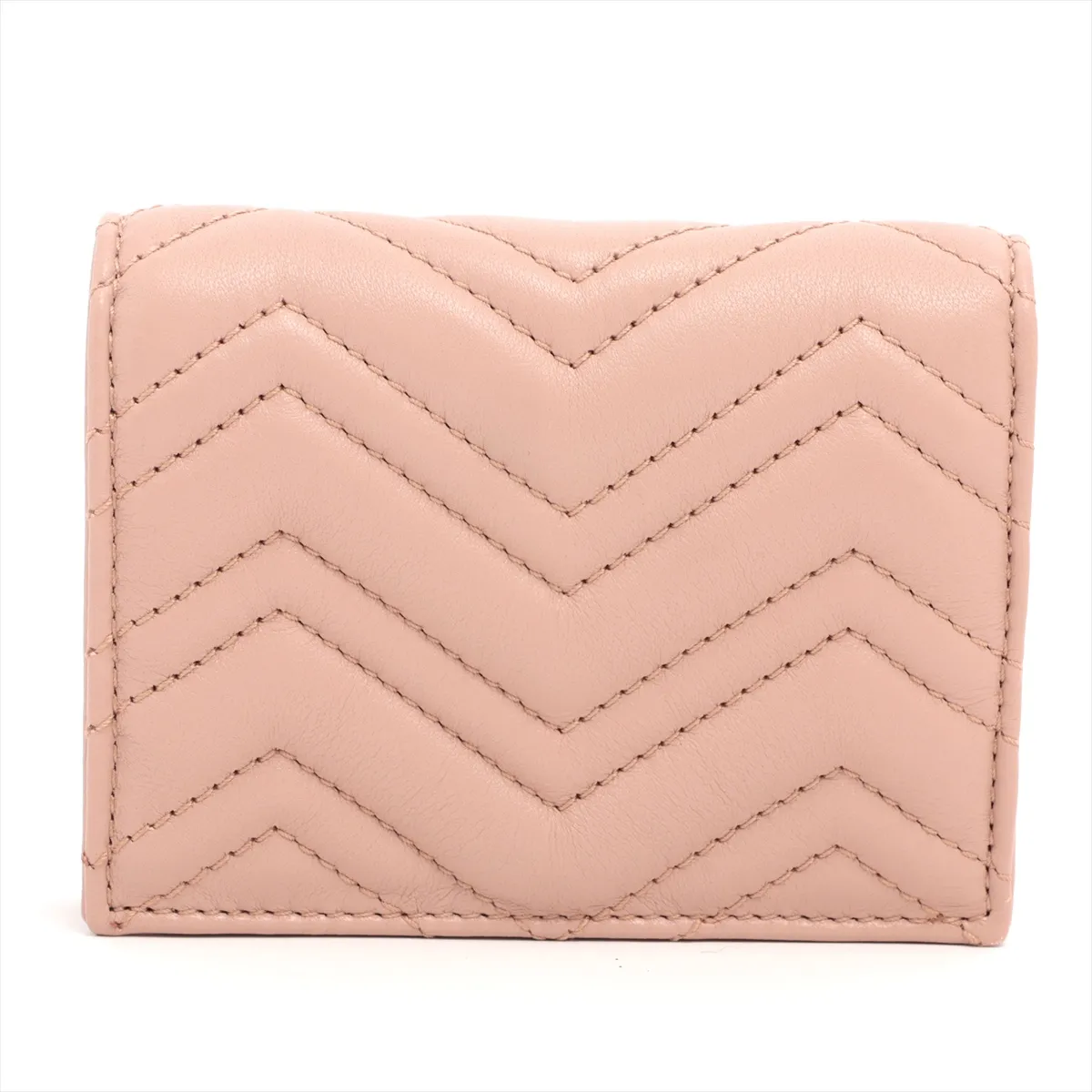 Double G 466492 Leather Compact Wallet Beige — view 2