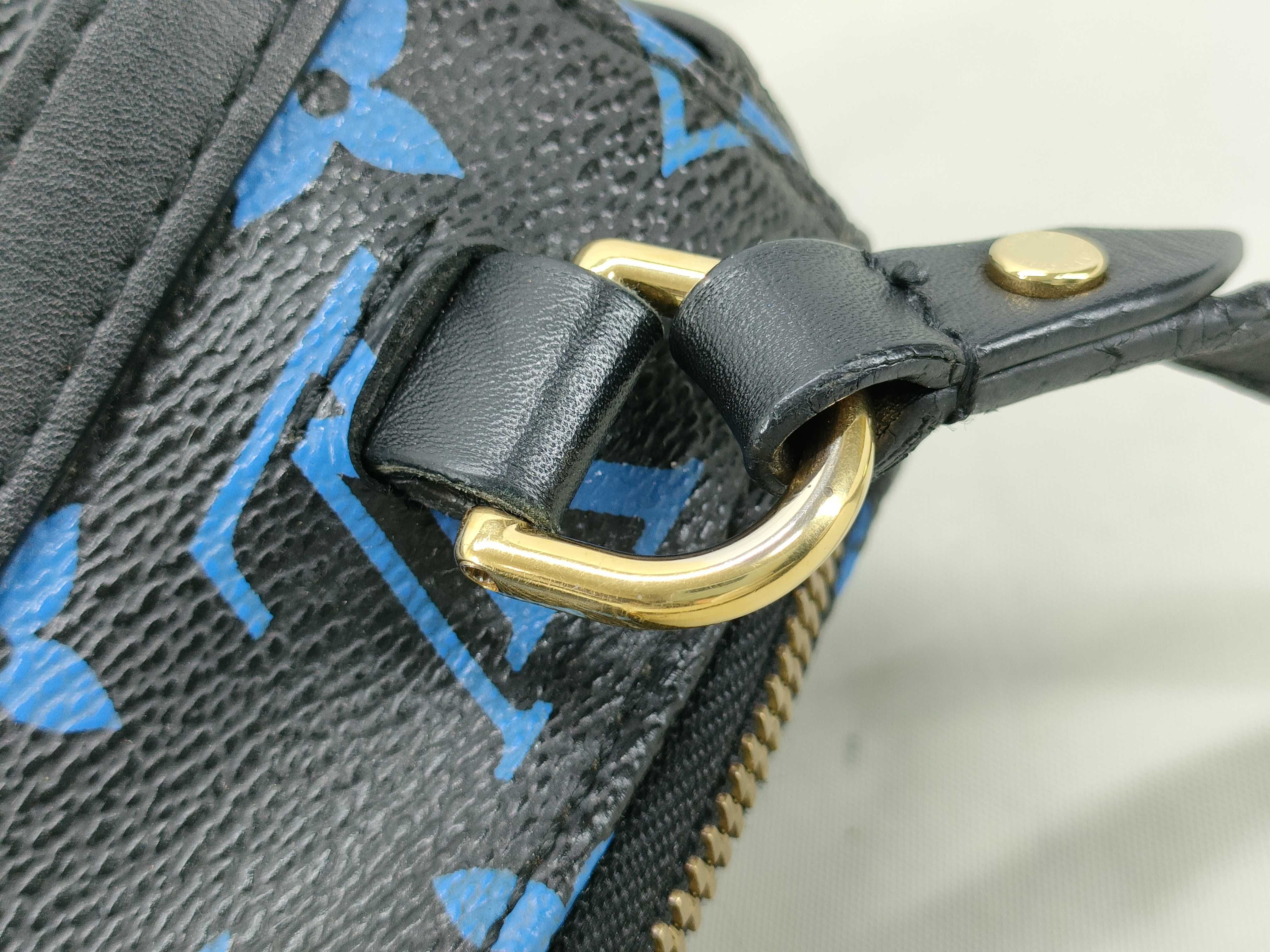 LV Monogram Speedy Amazon PM M42208 FO0136 Boston Bag with Name Tag — view 7