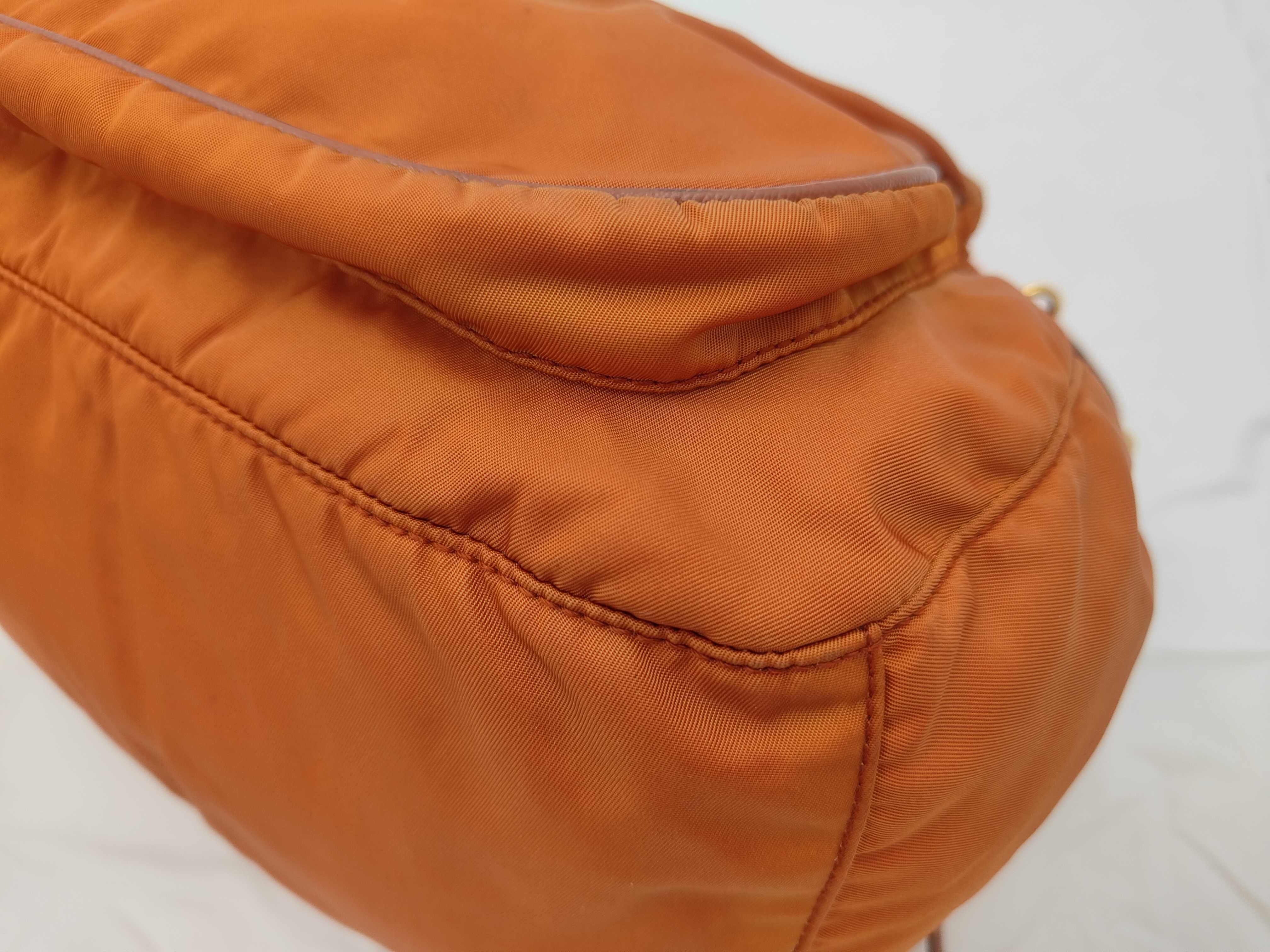 Nylon Shoulder Bag, Orange — view 3