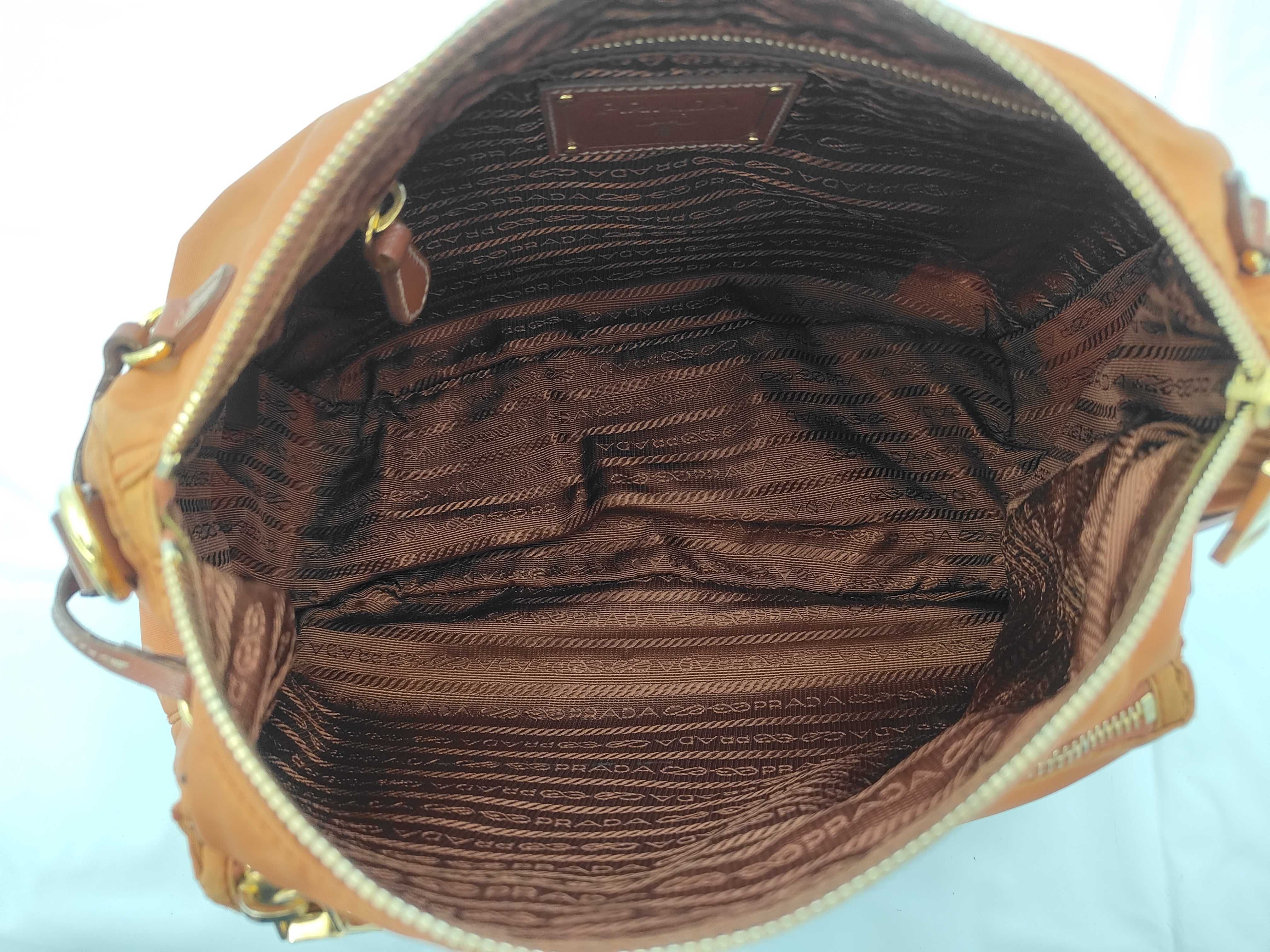 Nylon Shoulder Bag, Orange — view 5