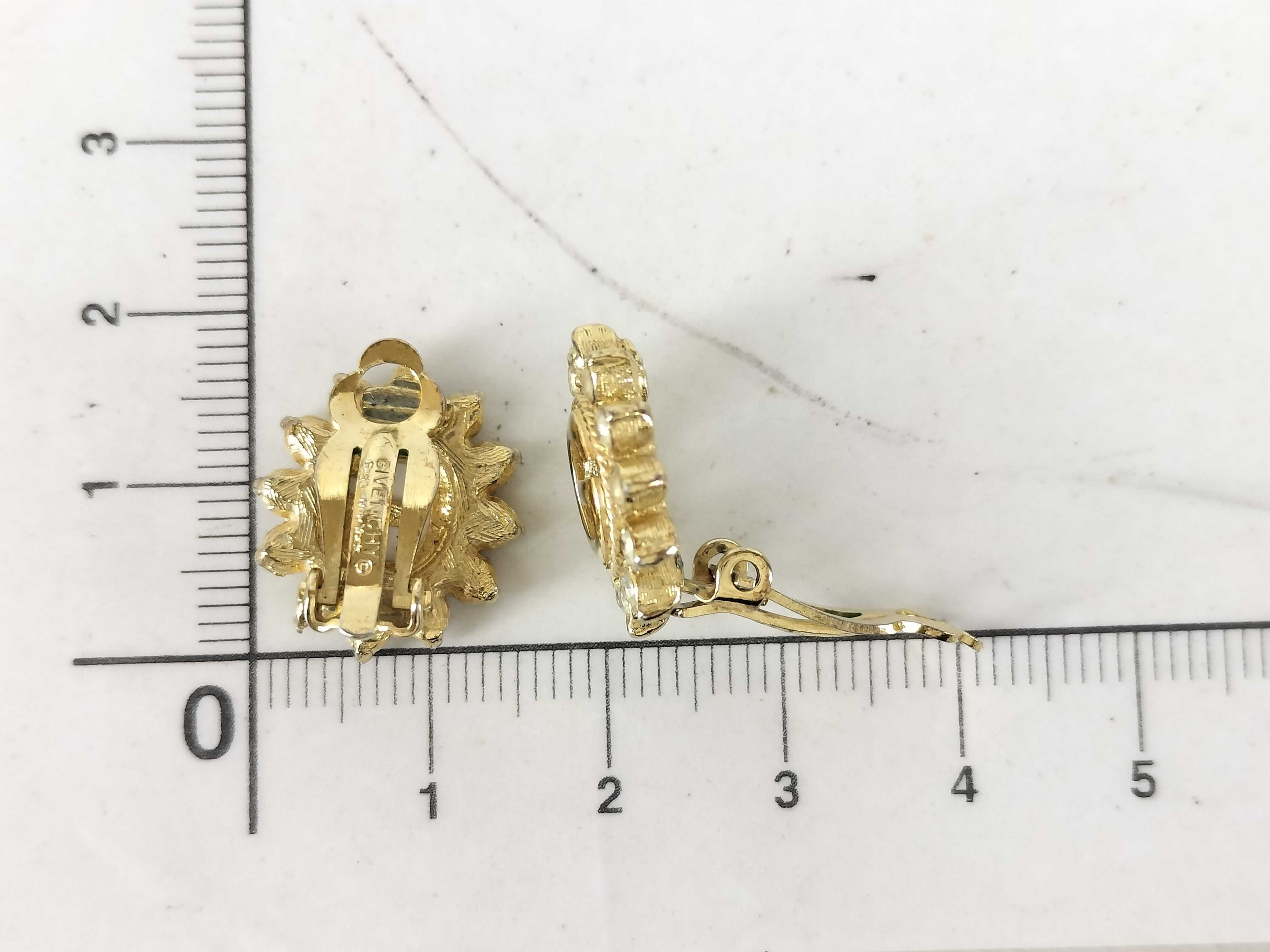 G-logo oval vintage rhinestone earrings — view 6