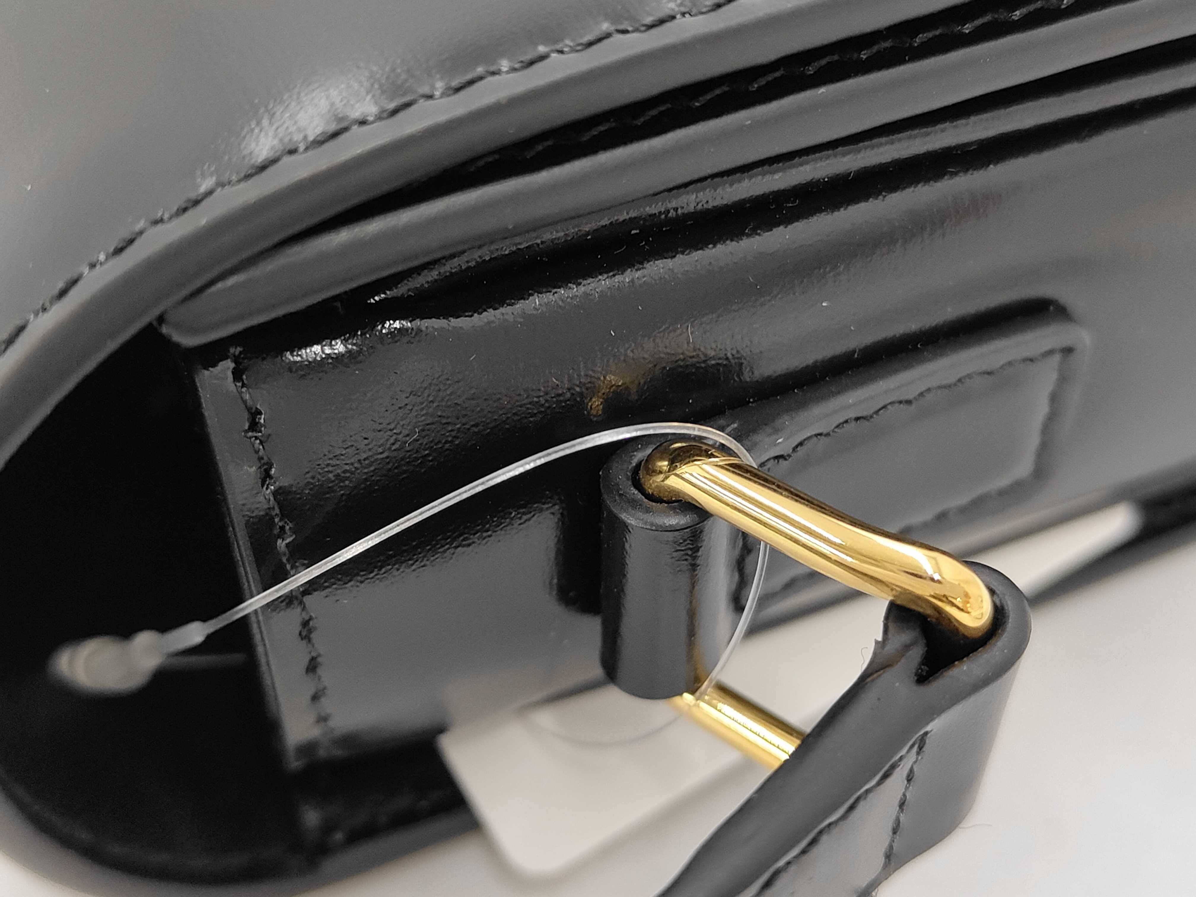 Classic Triomphe Shoulder Bag, Calfskin, Black, Gold Hardware — view 3