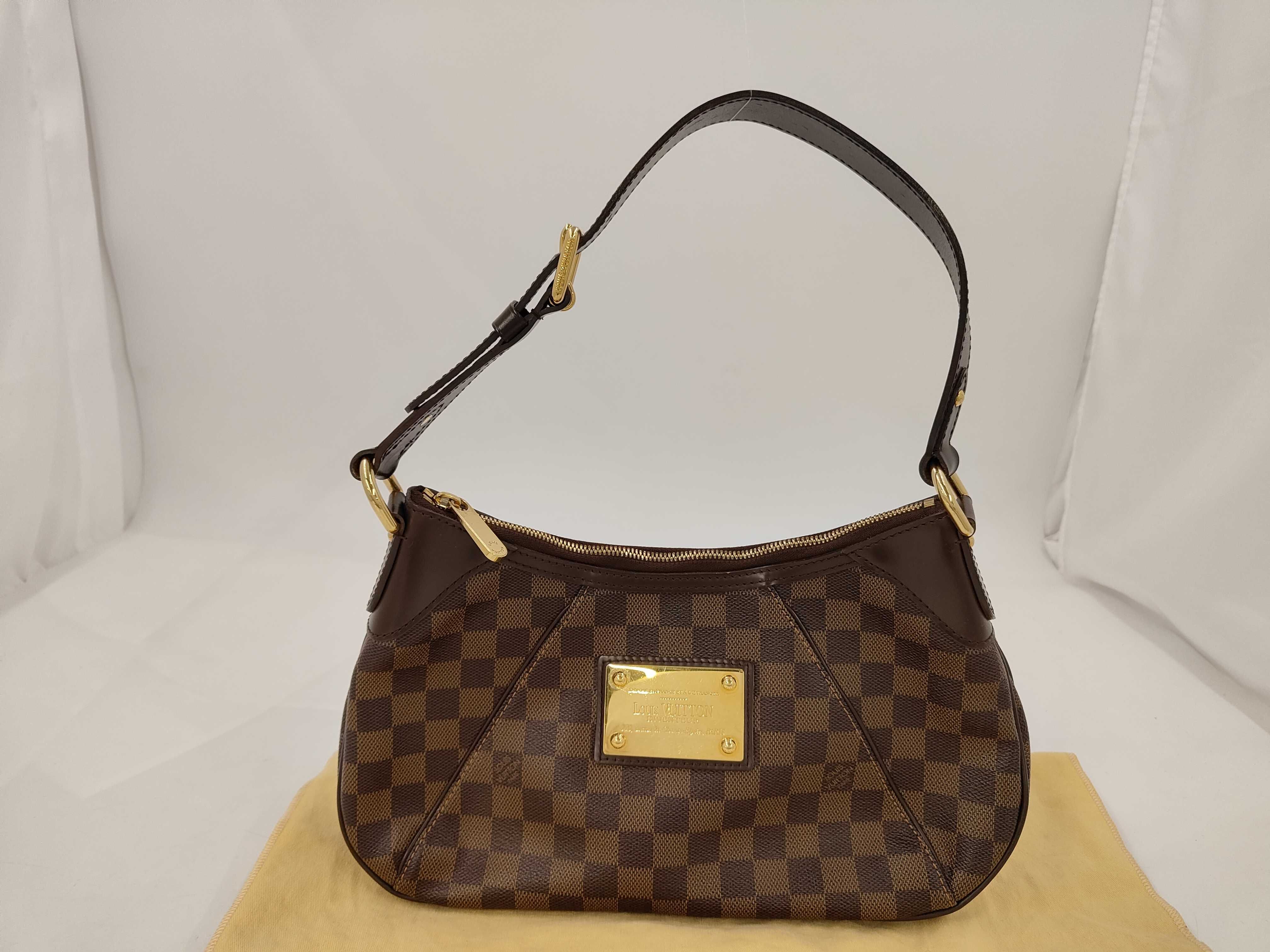 Damier Thames PM Shoulder Bag (Brown, N48180)