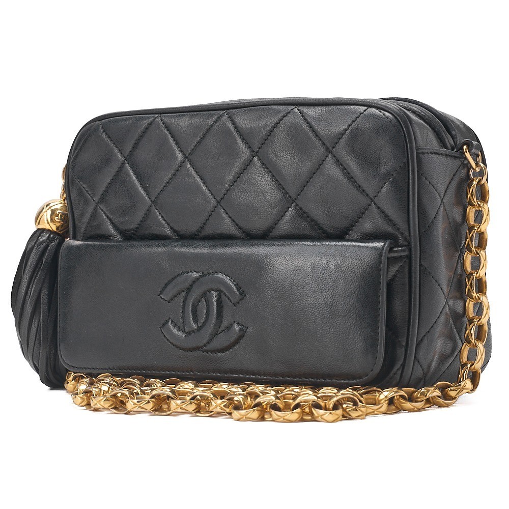 lambskin outside flap bag with long fringe — view 2