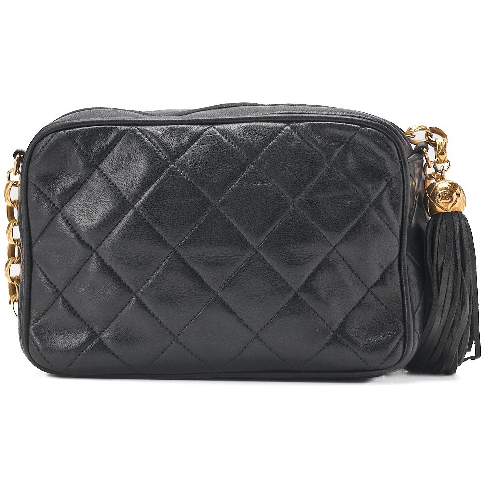 lambskin outside flap bag with long fringe — view 4
