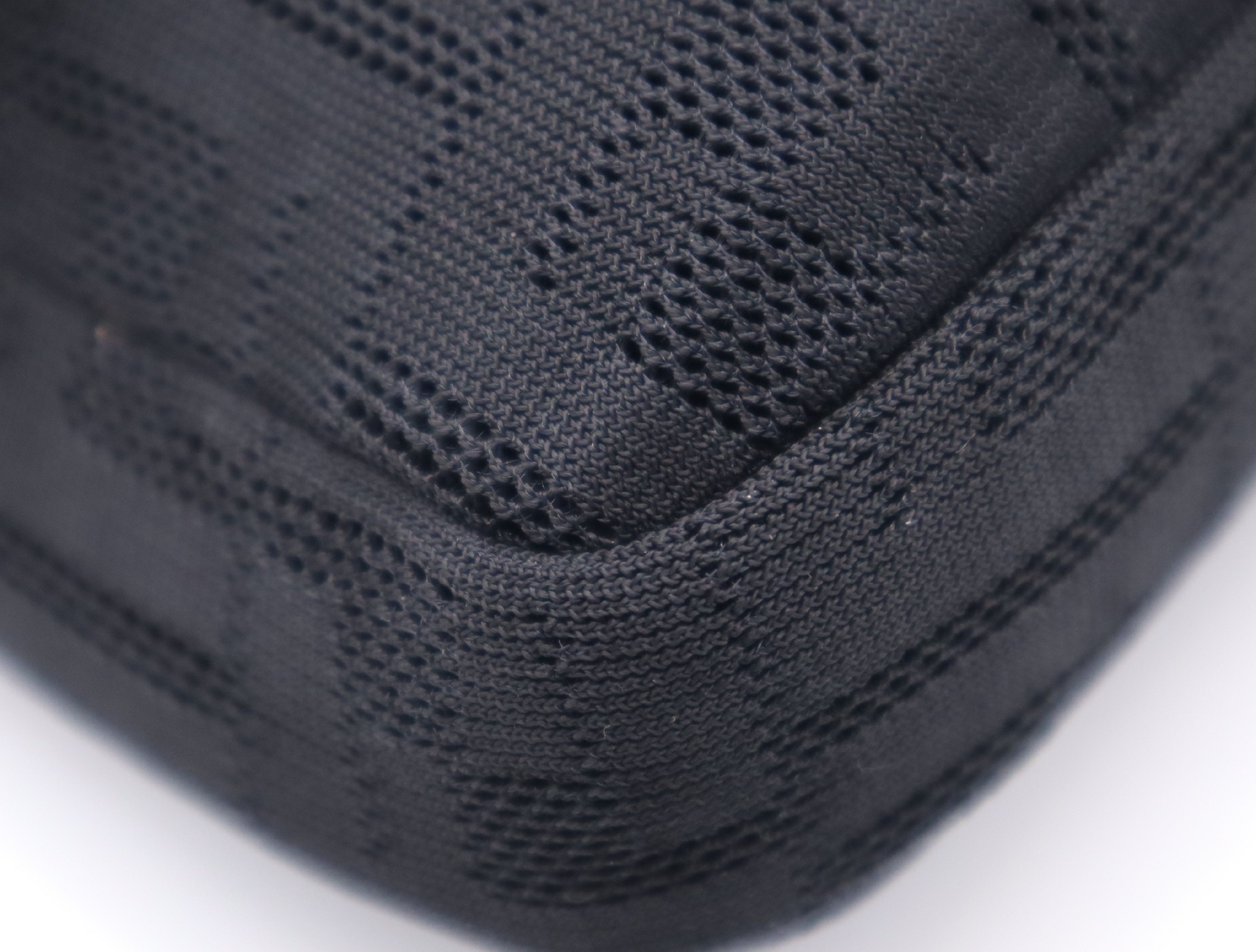 Mesh Mamma Bucket Black Shoulder Bag with Silver Hardware and Shoulder Strap — view 6