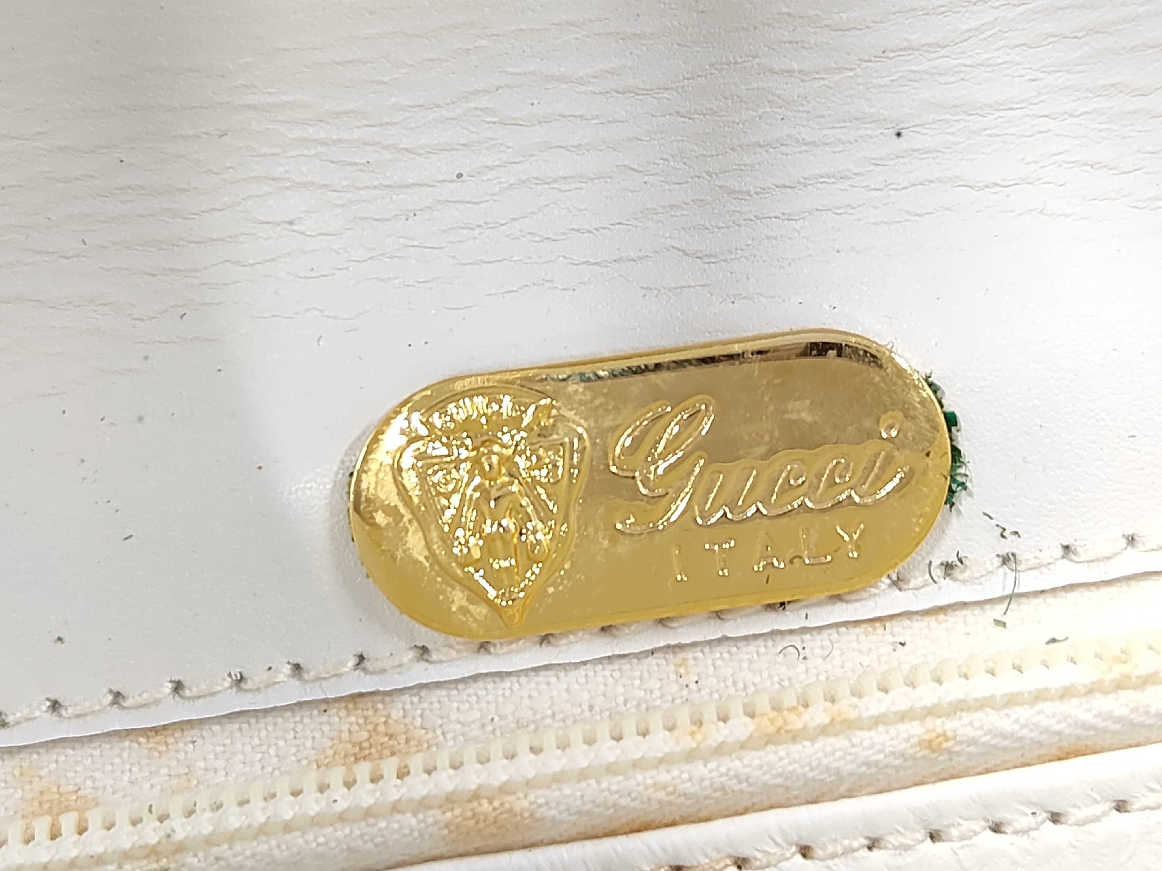 Old Gucci Leather Handbag White Handbag — view 10