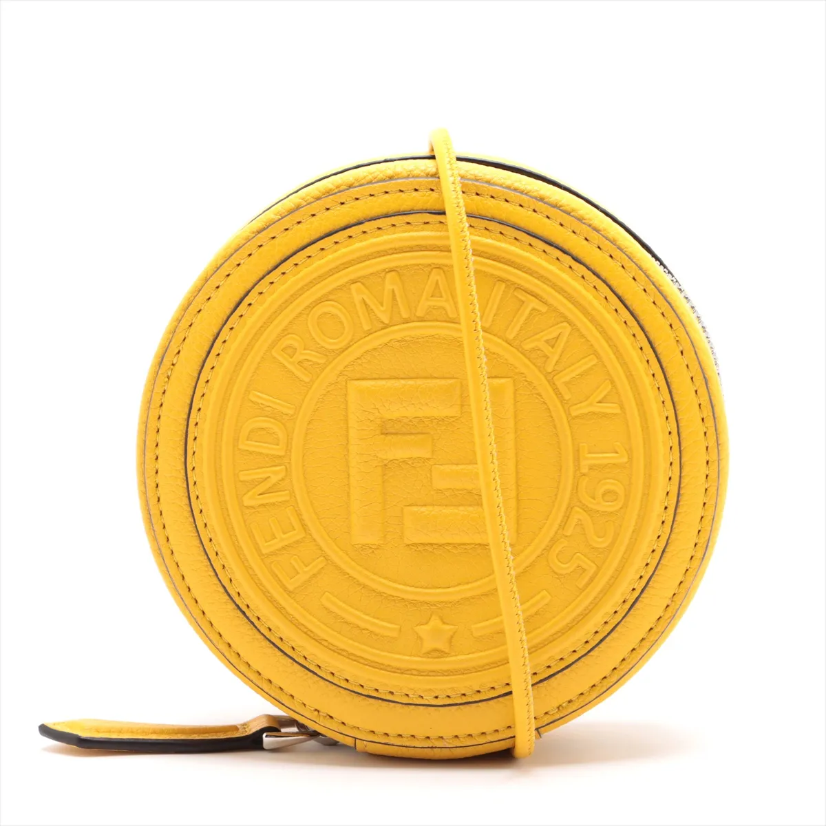leather shoulder bag yellow 7M0359