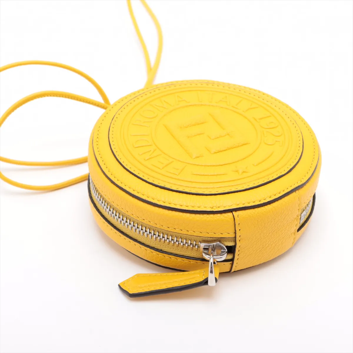 leather shoulder bag yellow 7M0359 — view 4
