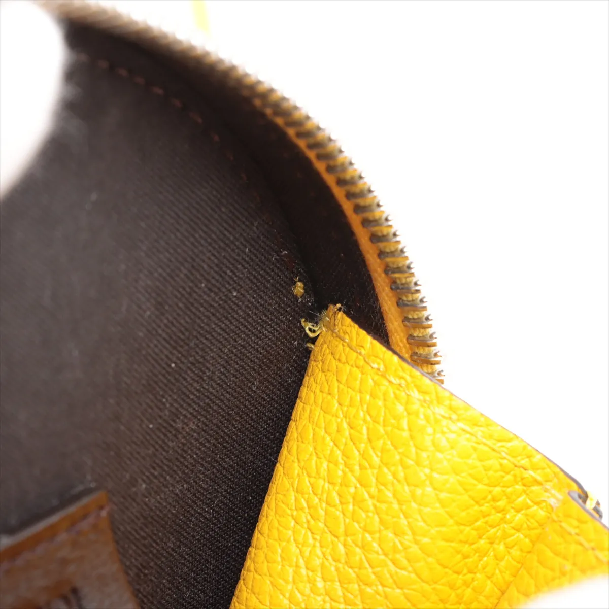 leather shoulder bag yellow 7M0359 — view 8