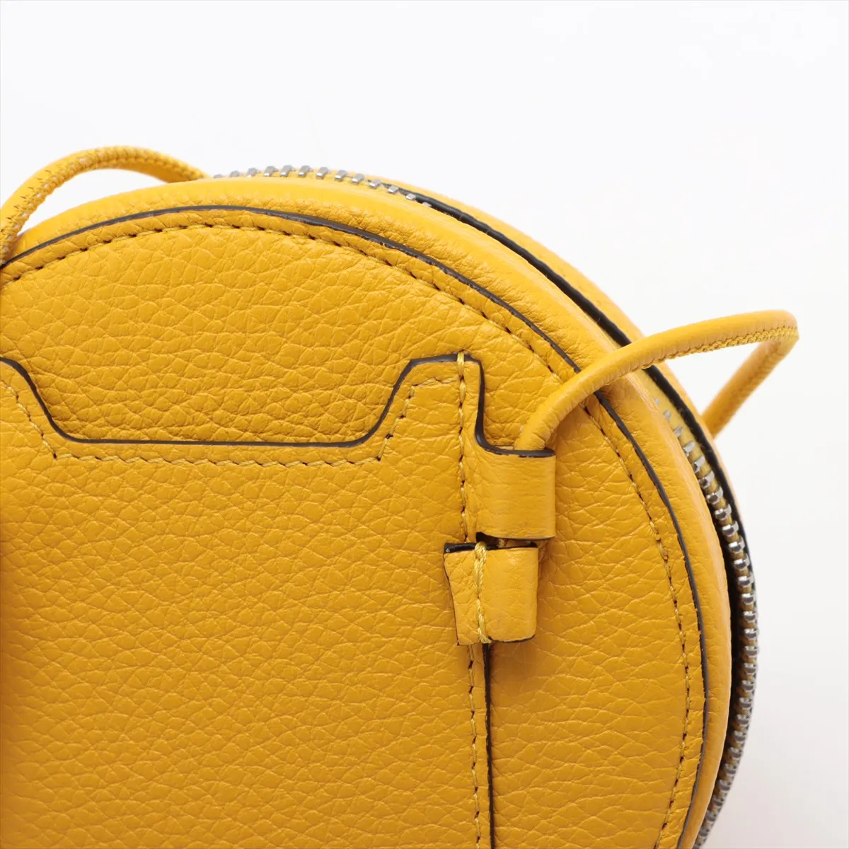 leather shoulder bag yellow 7M0359 — view 9