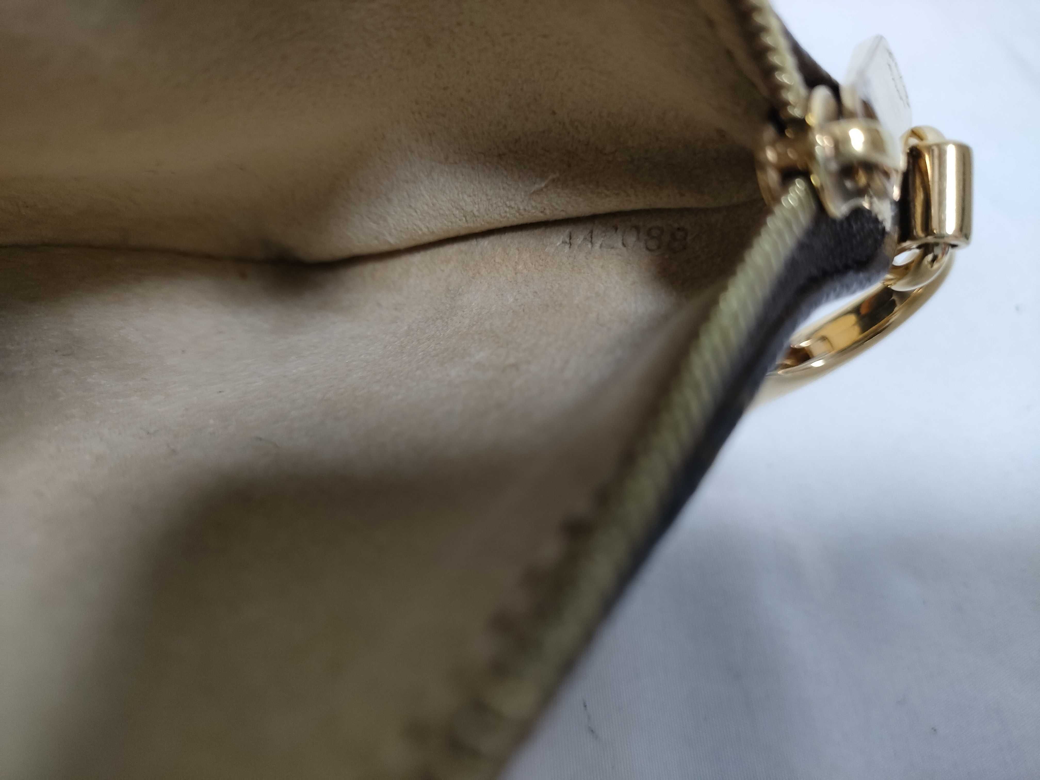 Monogram Louis Vuitton Monogram Pochette Mila PM Coin Case Chain Handbag — view 15