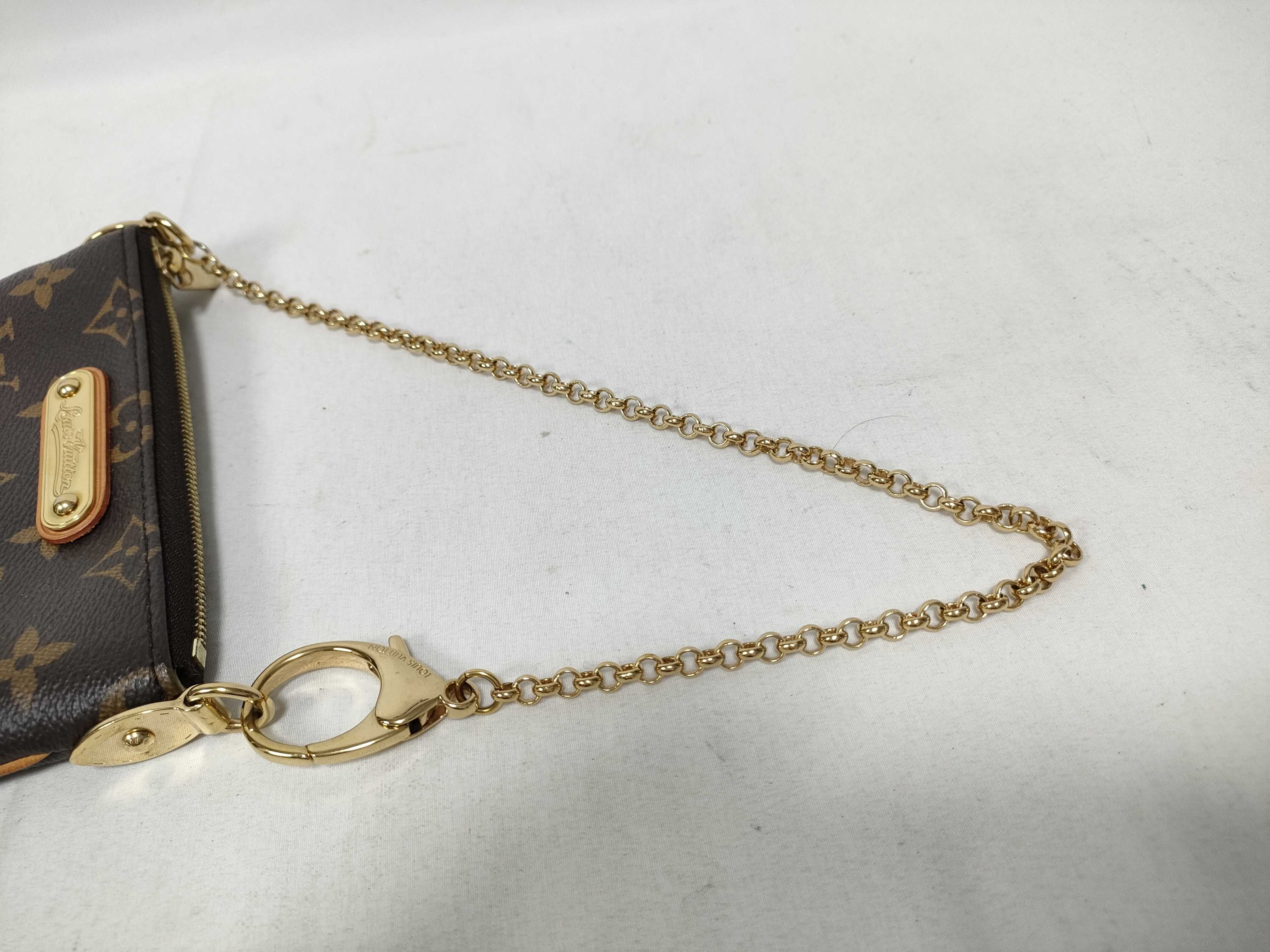 Monogram Louis Vuitton Monogram Pochette Mila PM Coin Case Chain Handbag — view 9