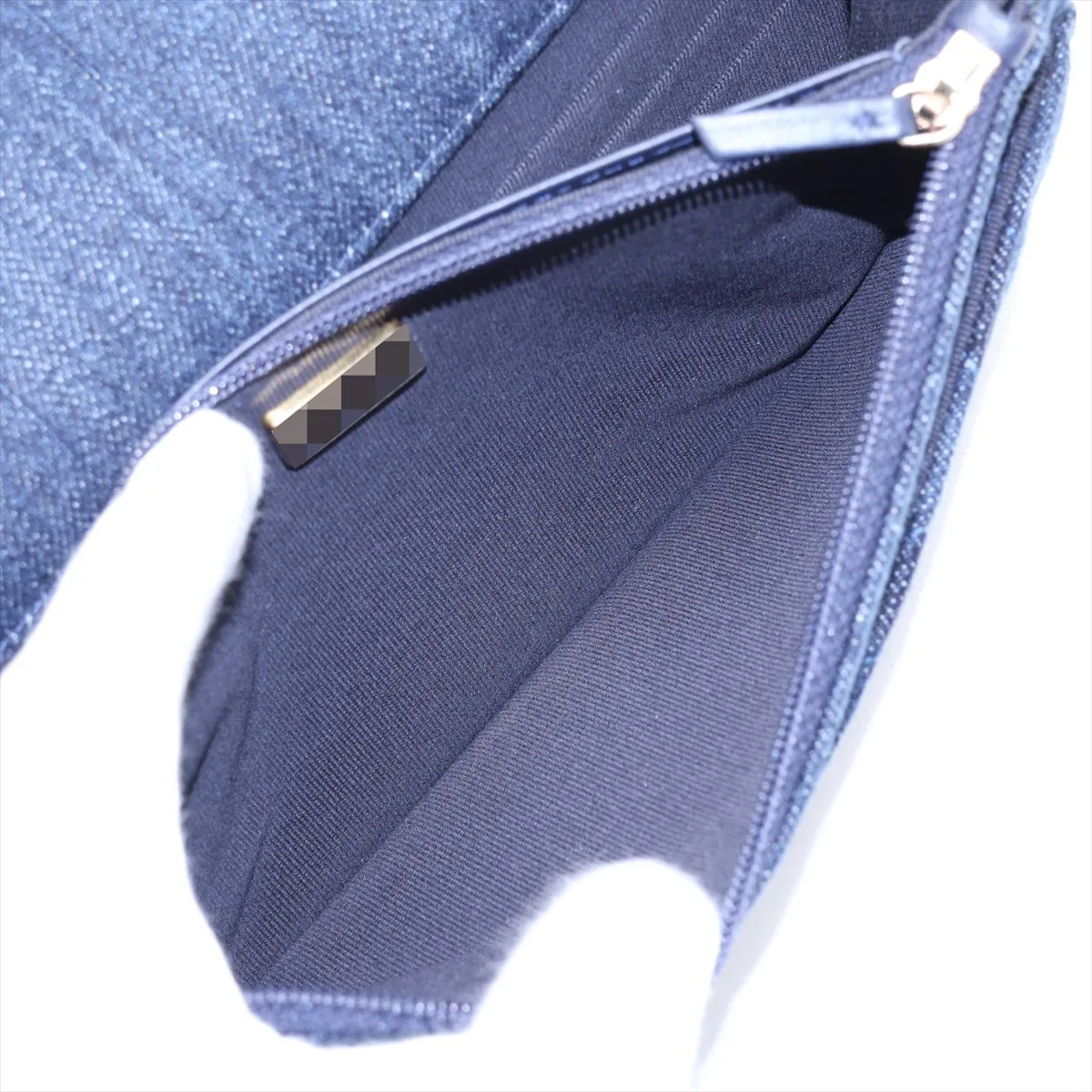 19 Denim Chain Wallet Blue Gold x Silver Hardware U88P0HGH Random Serial Number — view 8