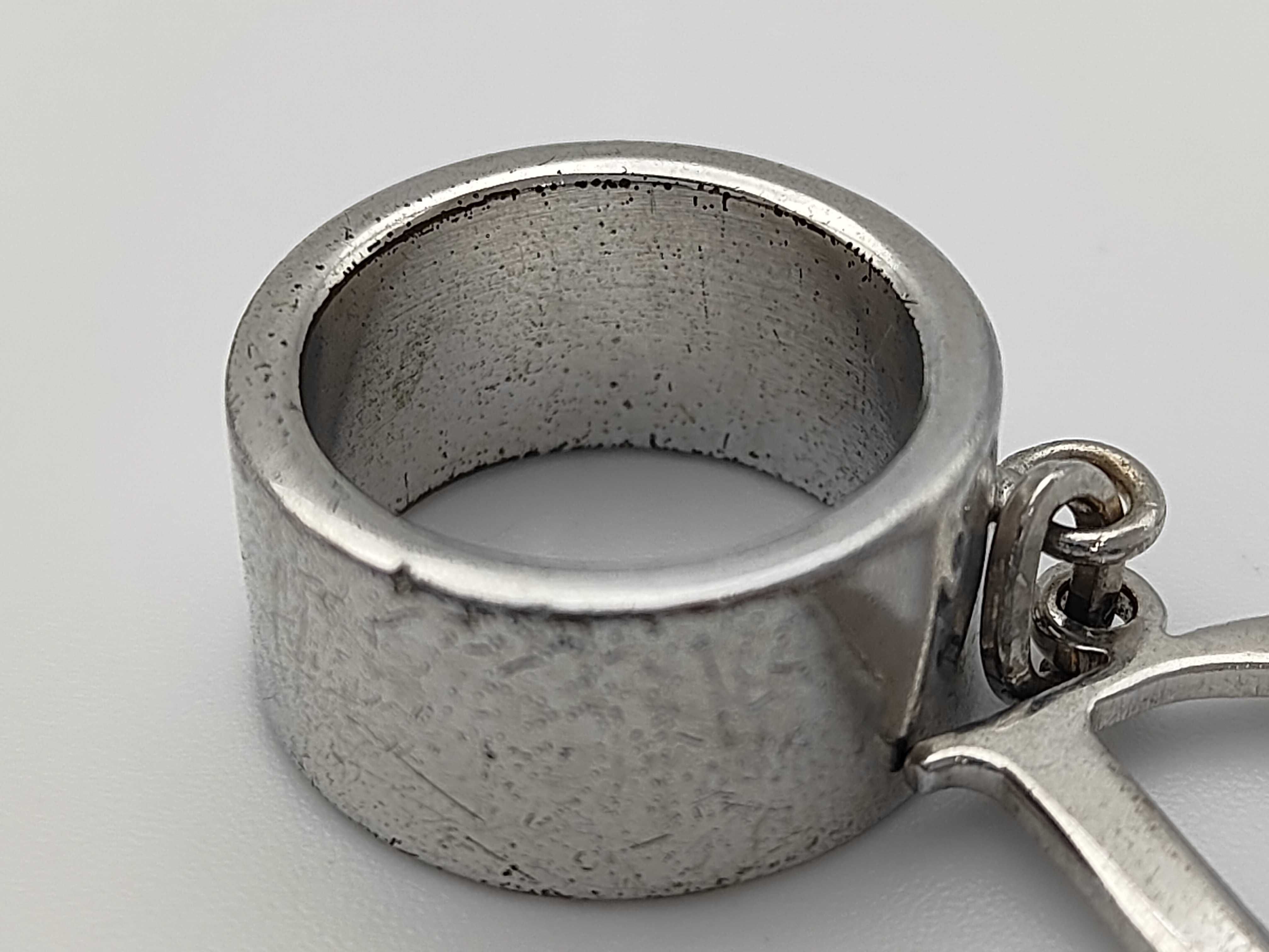 Christian BIC Logo Plate Silver Ring — view 8