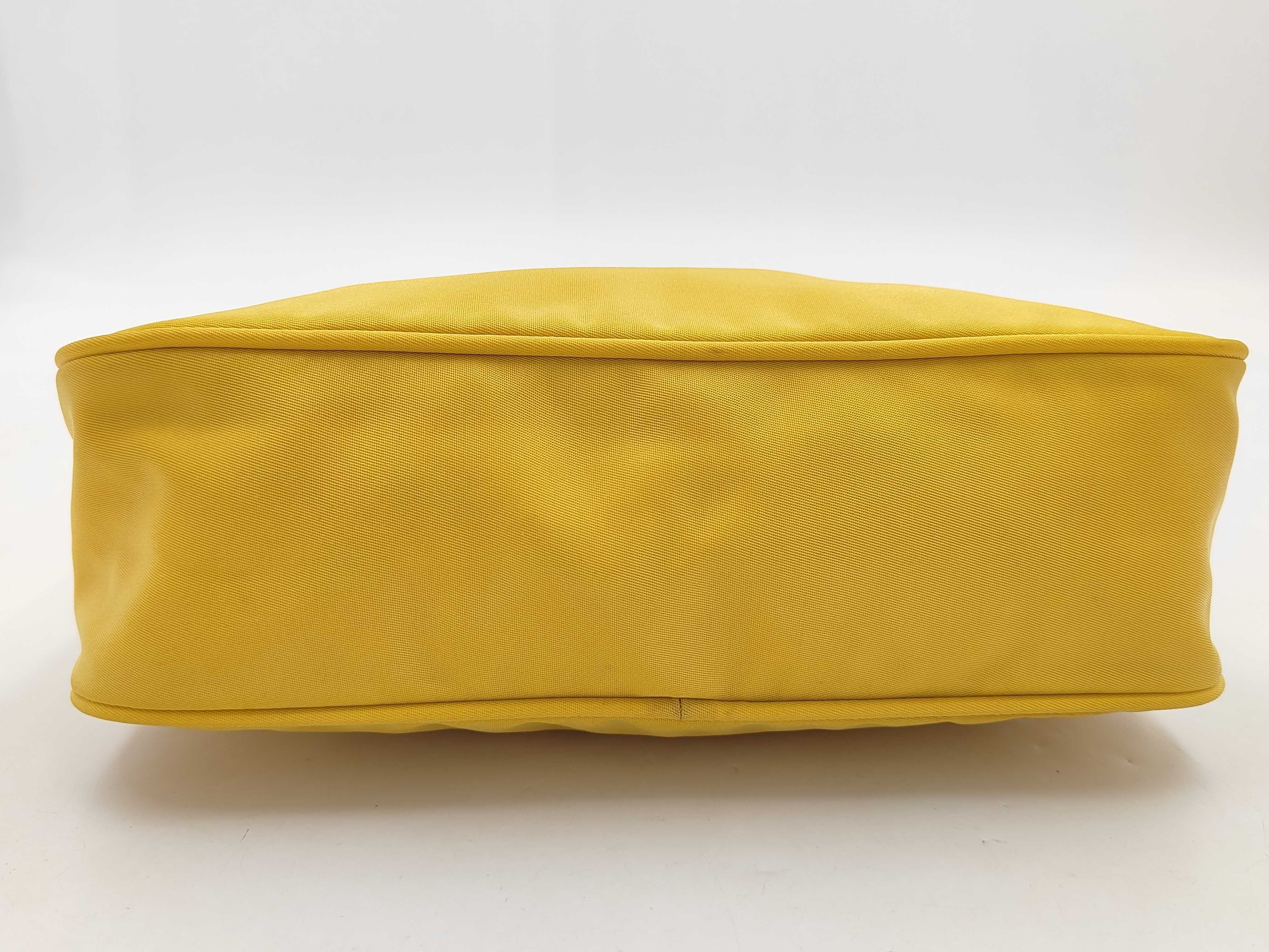 Sport Prada MV632 Accessory Pouch Mini Handbag Triangle Logo Tessuto Sport SOLE (Yellow) Pouch — view 6